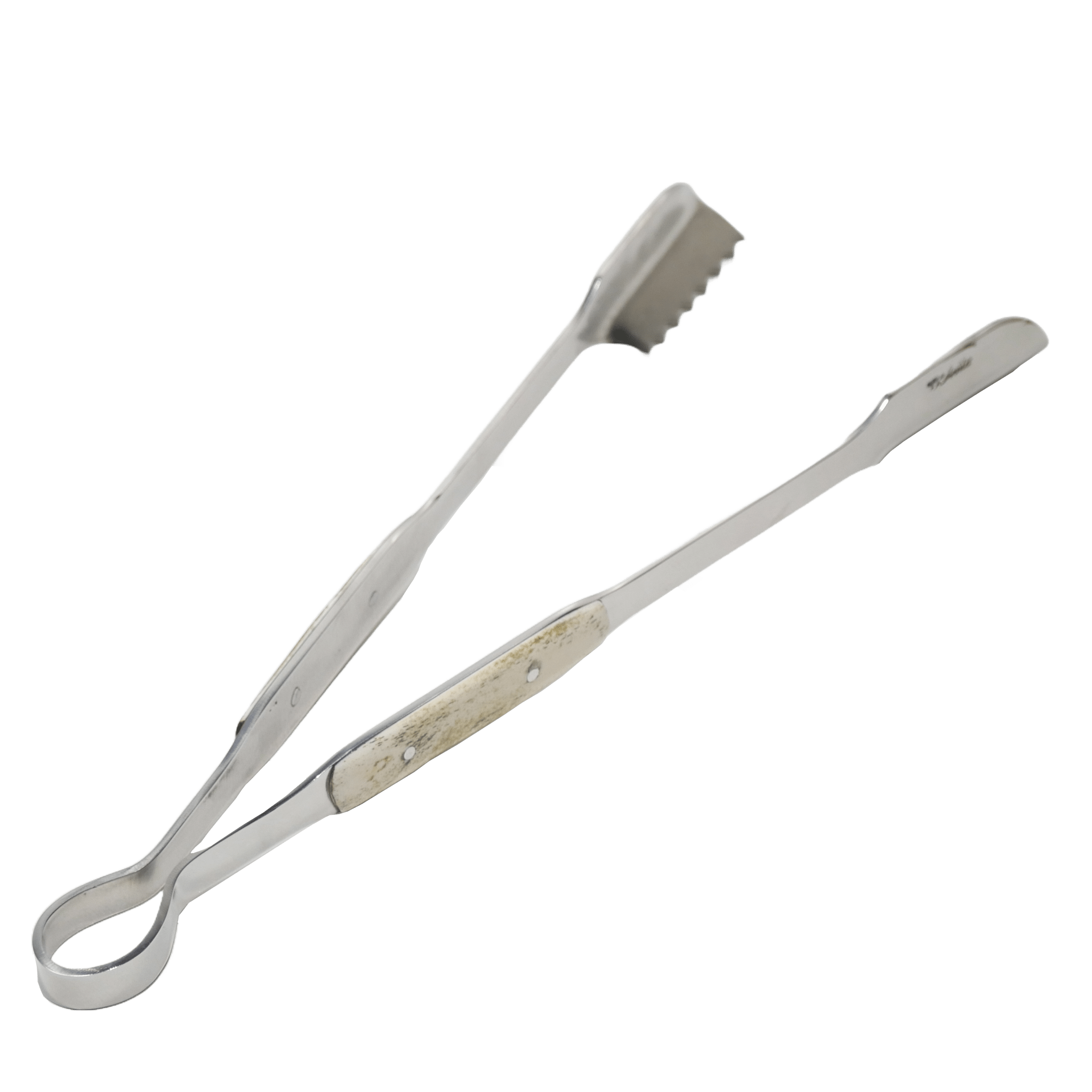 D'Avila Accessories - BBQ Tongs in Stainless Steel 420 with Fossilized Bone Handle - Handcrafted camping knife by D'Avila Australia