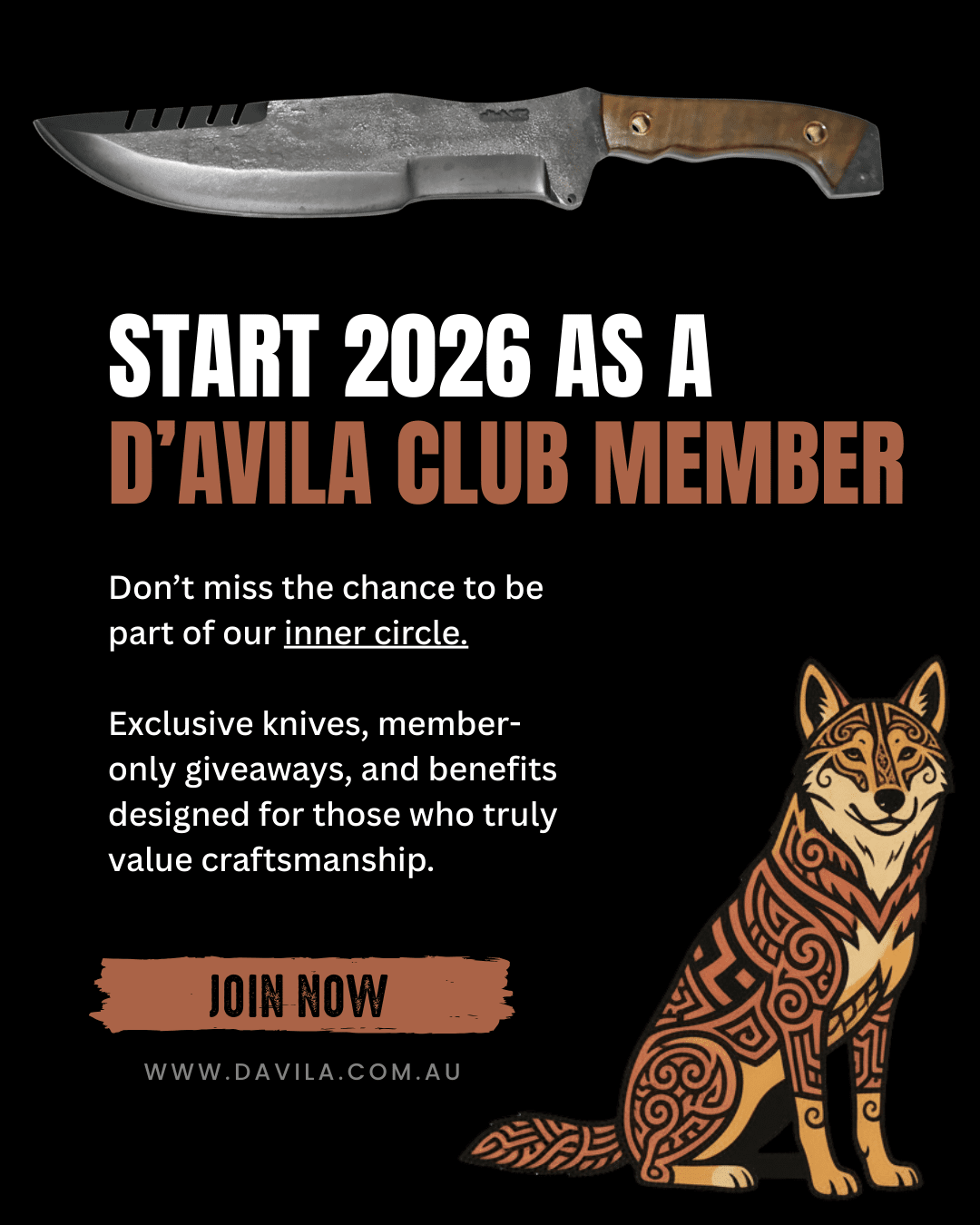 D'Avila Club camping knife by D'Avila Australia