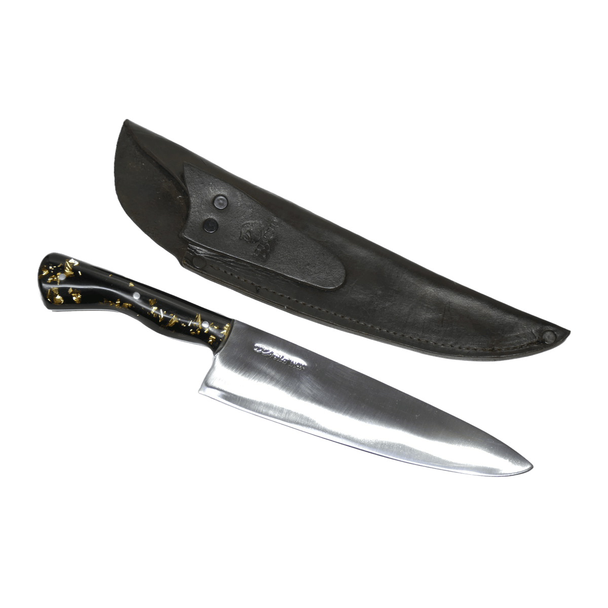 D'Avila Gourmet 8" Knife in Stainless Steel 420, Resin With Gold Leaves Handle - D'Avila Knives camping knife by D'Avila Australia