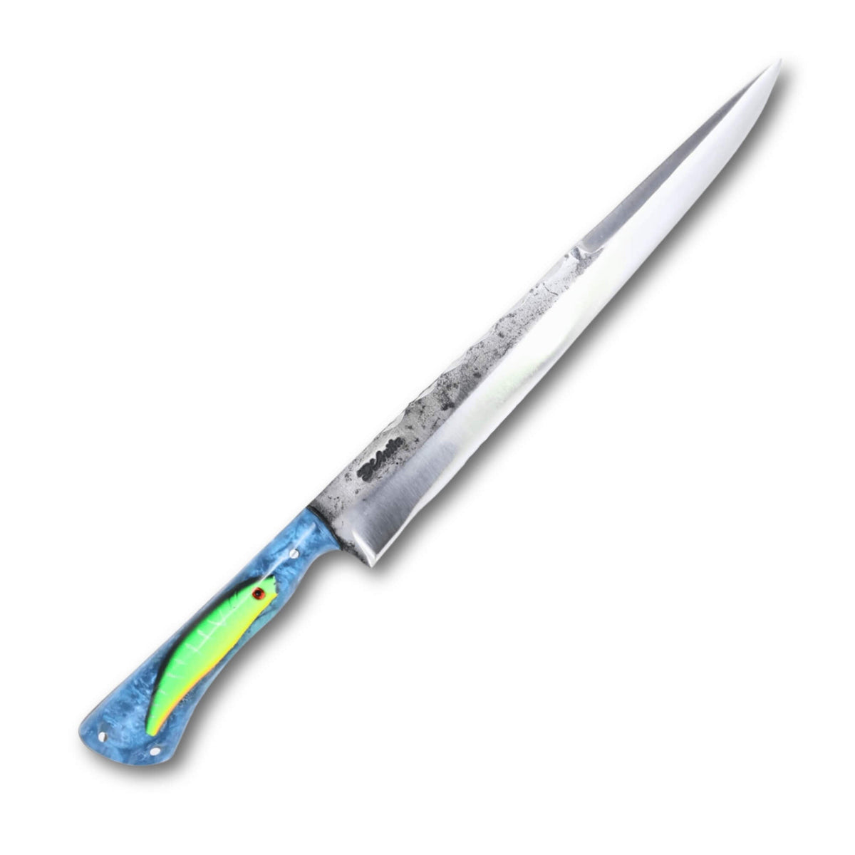 Fisherman 10" Knife in Stainless Steel 420, Fishing Lure Resin Handle - D'Avila Knives camping knife by D'Avila Australia