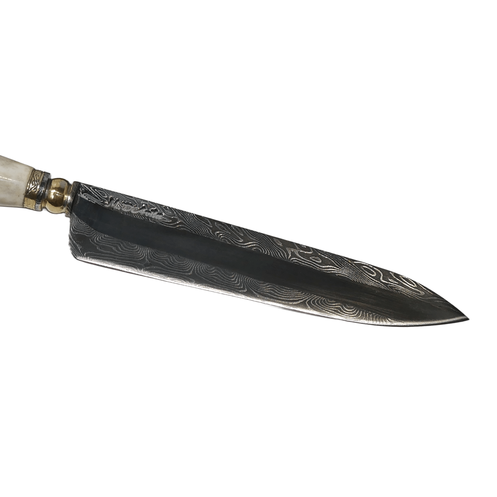 Premium M. D'Avila 8" Knife in Damascus Steel, Argentine Deer Horn Handle - D'Avila Knives camping knife by D'Avila Australia