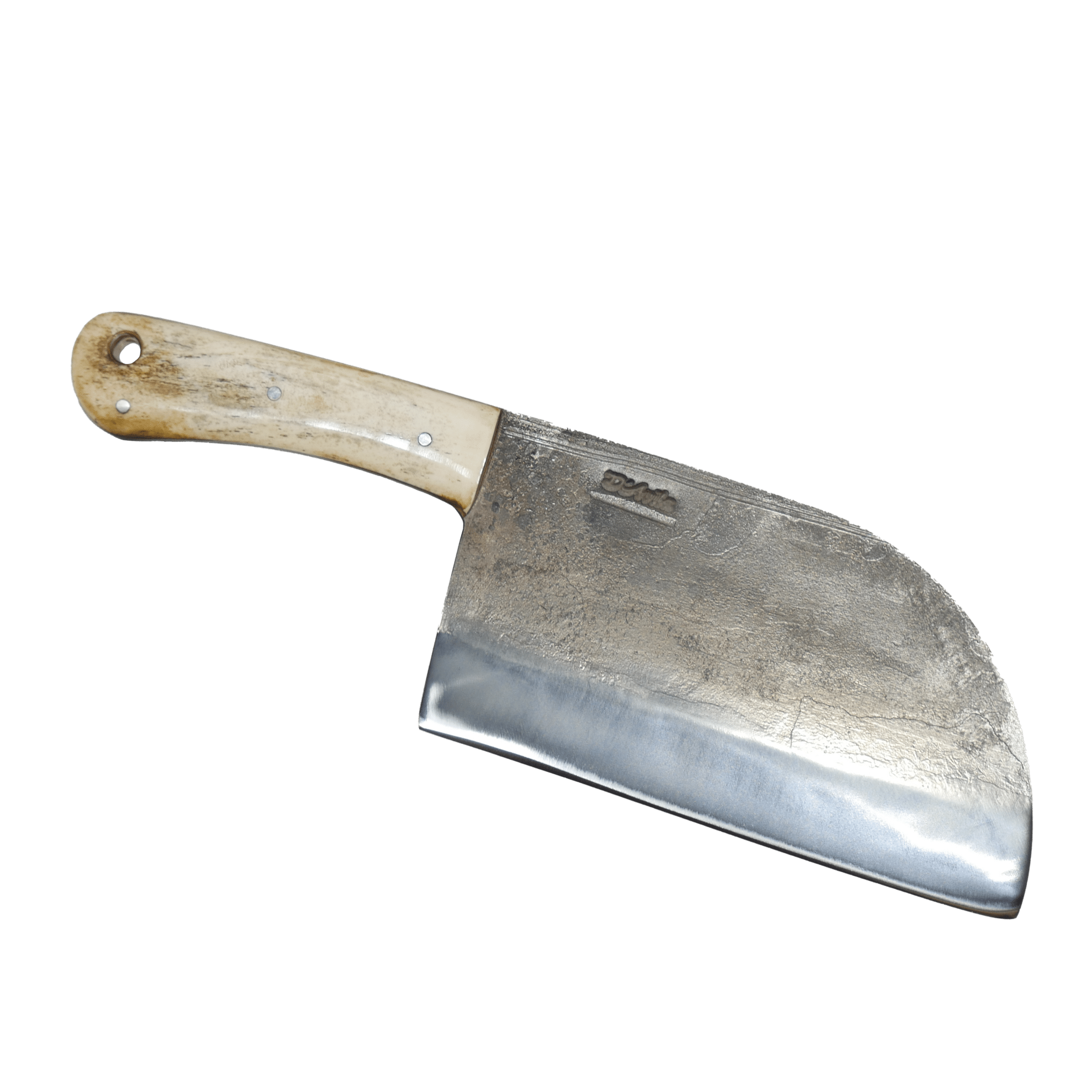 Serbian Cleaver Gourmet 8" Knife in Carbon Steel 5160, Bovine Bone Handle - D'Avila Knives camping knife by D'Avila Australia