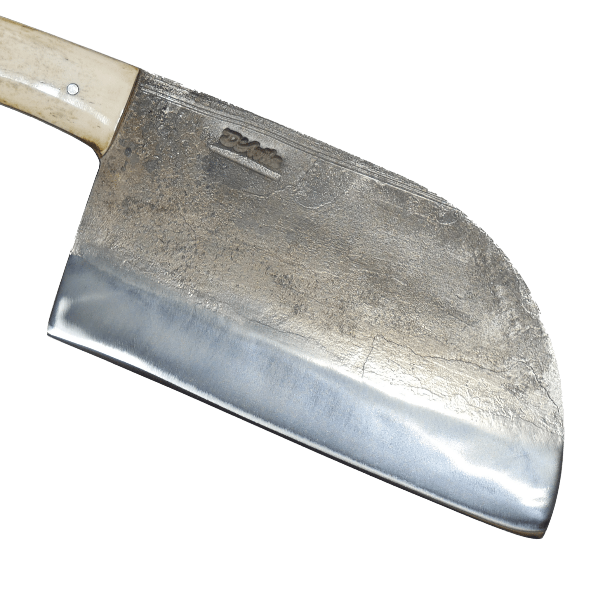 Serbian Cleaver Gourmet 8" Knife in Carbon Steel 5160, Bovine Bone Handle - D'Avila Knives camping knife by D'Avila Australia