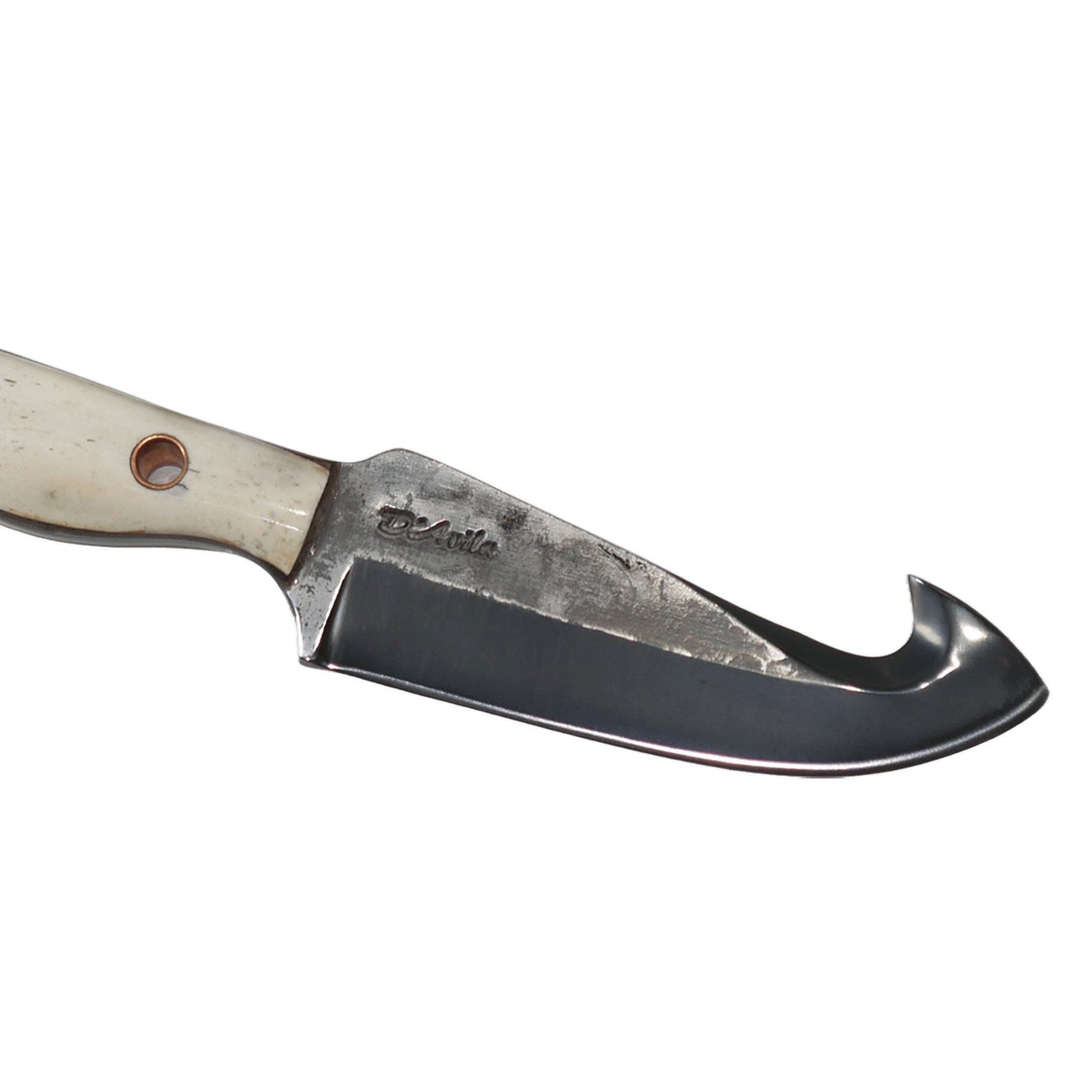 Skinner Adventure 6" Knife in Carbon Steel 5160, Bovine Bone Handle - D'Avila Knives camping knife by D'Avila Australia