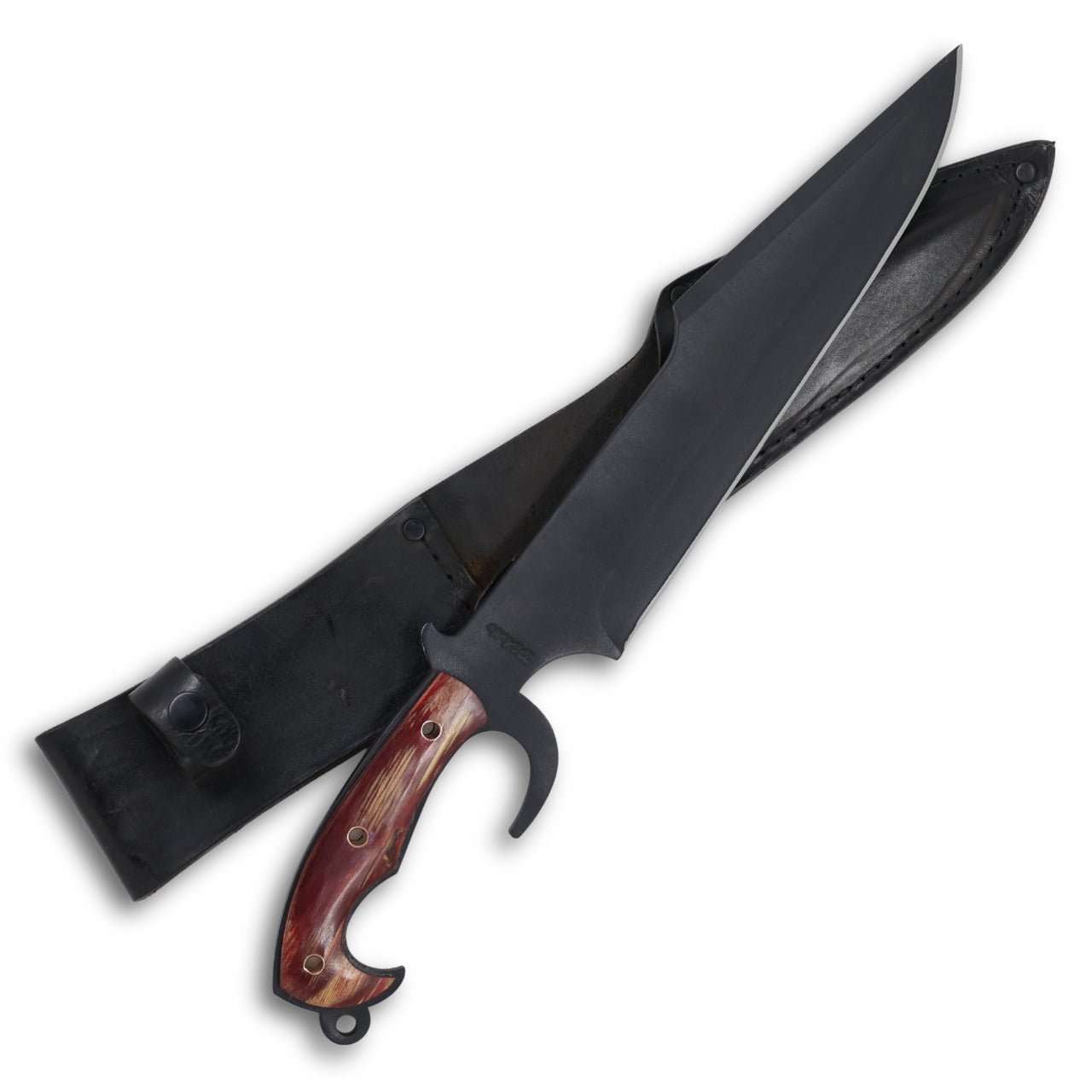 Sparta Adventure 12" Knife in Carbon Steel 5160, Stabilized Wood Handle - D'Avila Knives camping knife by D'Avila Australia