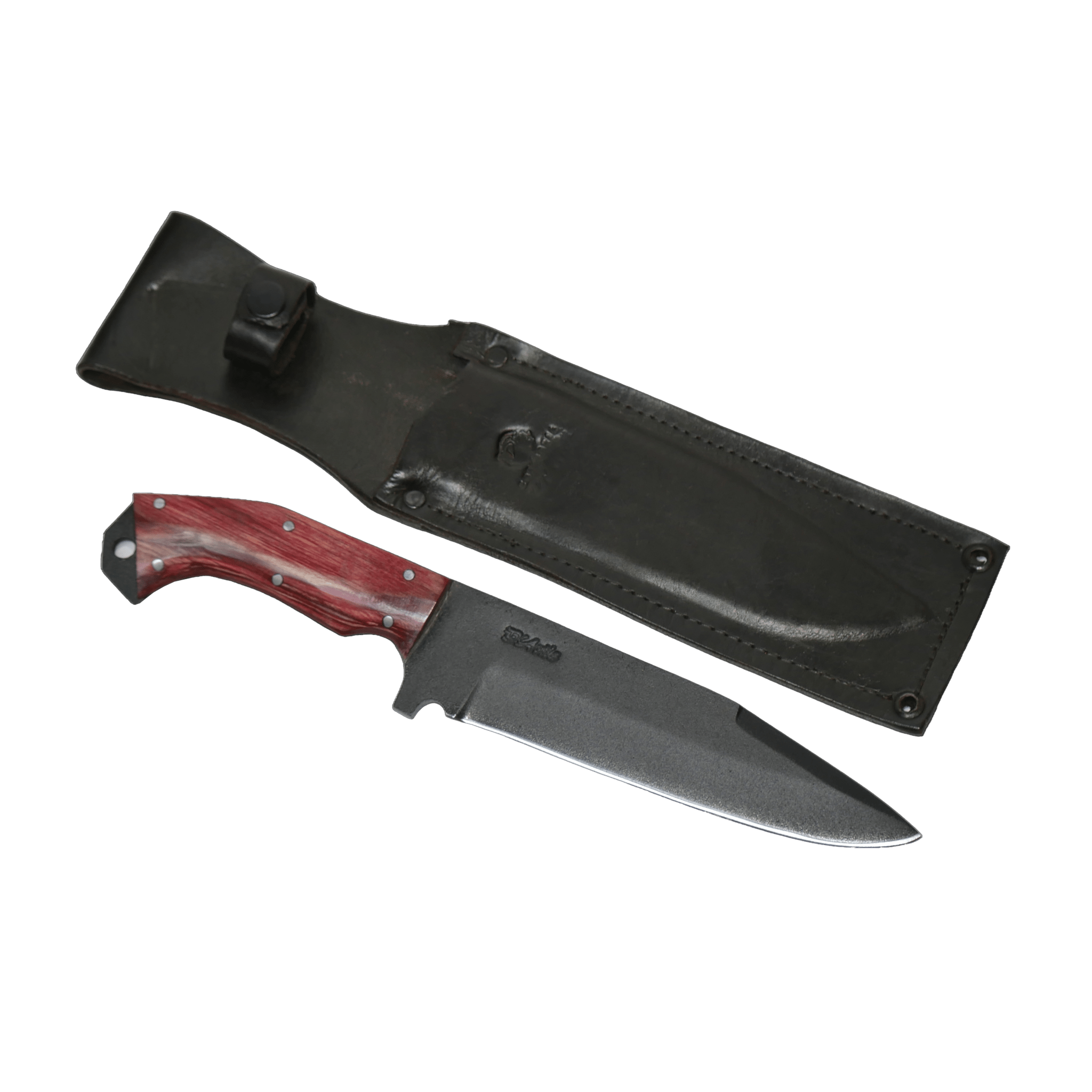 Tapes Adventure 6.5" Knife in Carbon Steel 5160, Stabilized Wood Handle - D'Avila Knives camping knife by D'Avila Australia