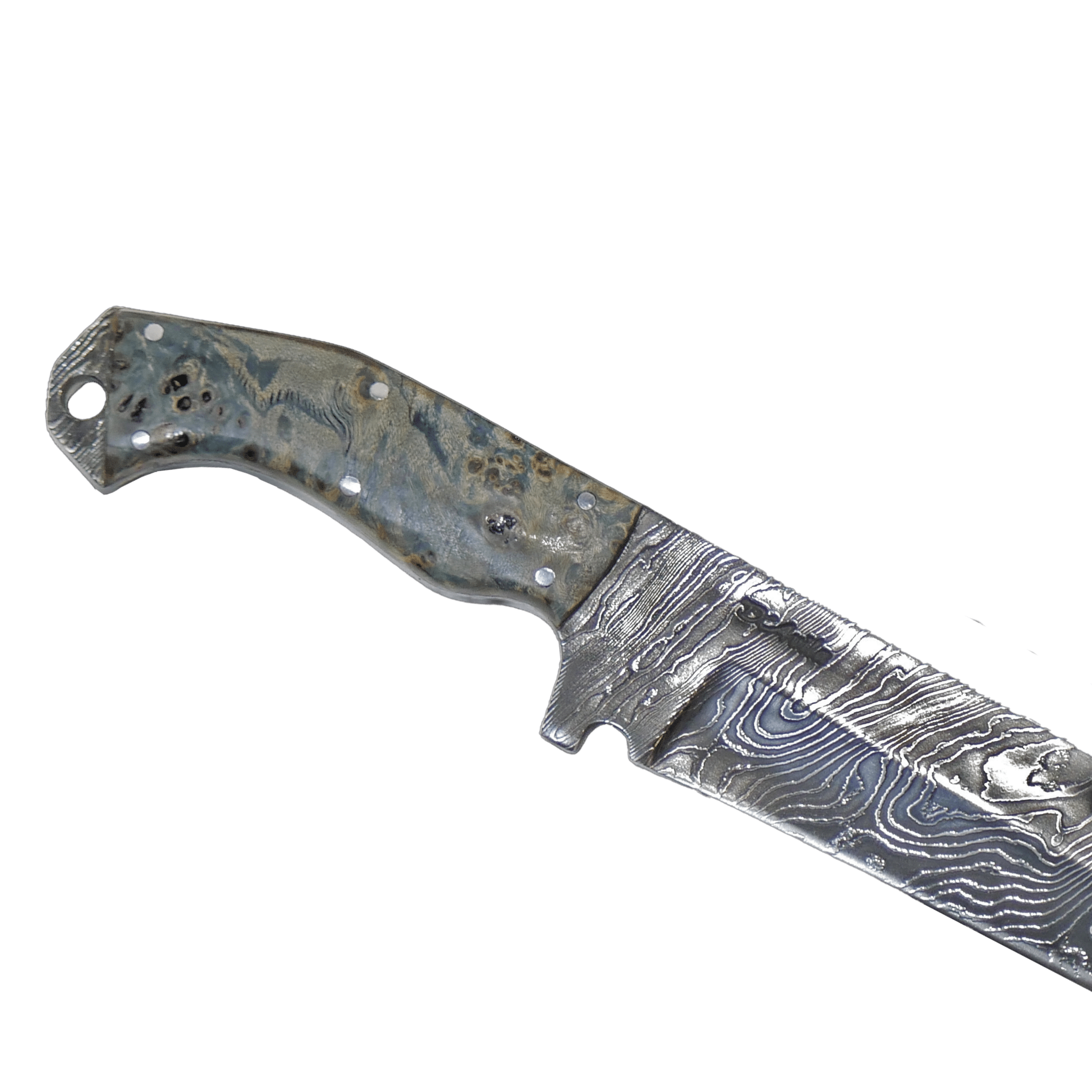 Tapes Adventure 6.5" Knife in Damascus Steel, Stabilized Wood Handle - D'Avila Knives camping knife by D'Avila Australia