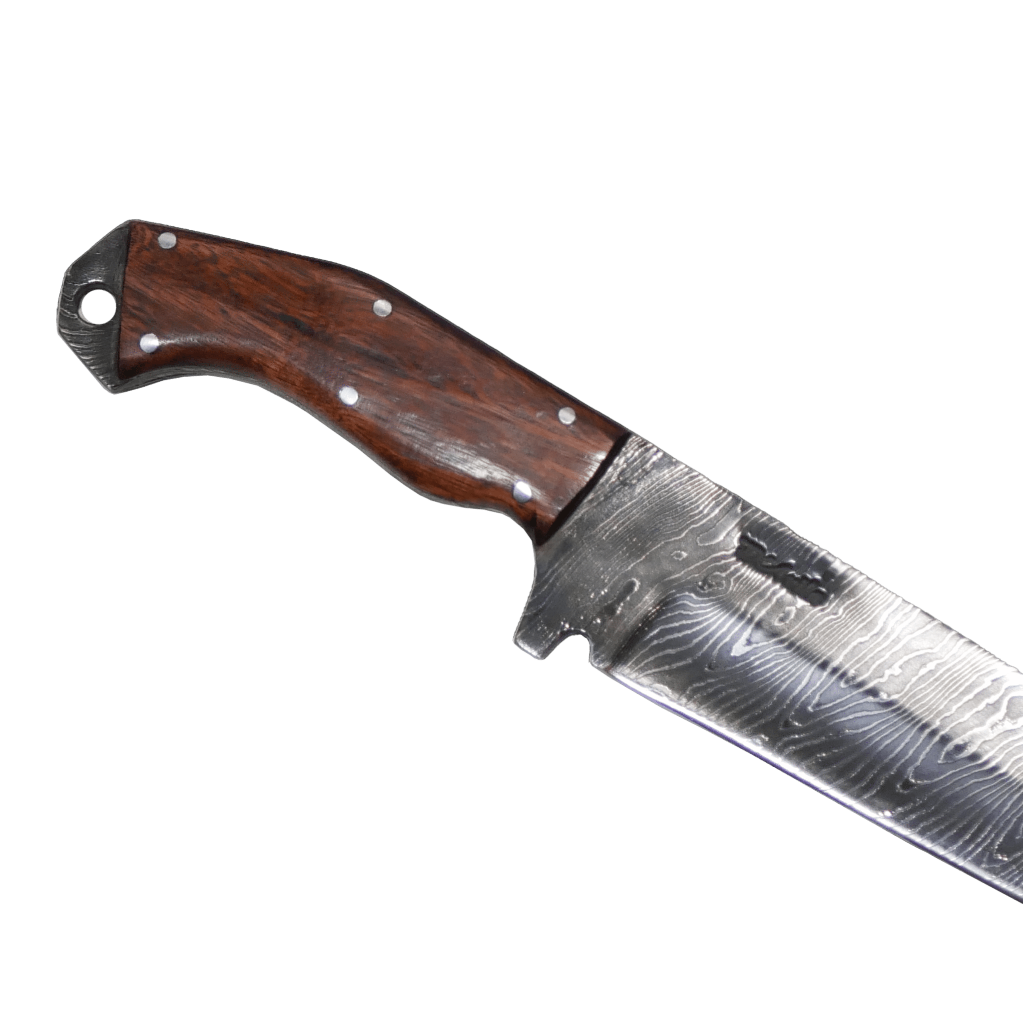 Tapes Adventure 6.5" Knife in Damascus Steel, Stabilized Wood Handle - D'Avila Knives camping knife by D'Avila Australia