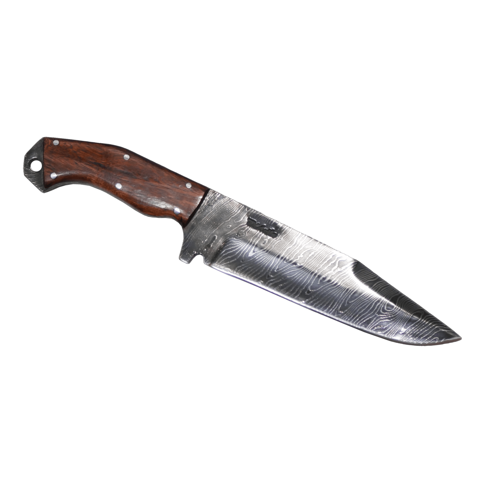 Tapes Adventure 6.5" Knife in Damascus Steel, Stabilized Wood Handle - D'Avila Knives camping knife by D'Avila Australia