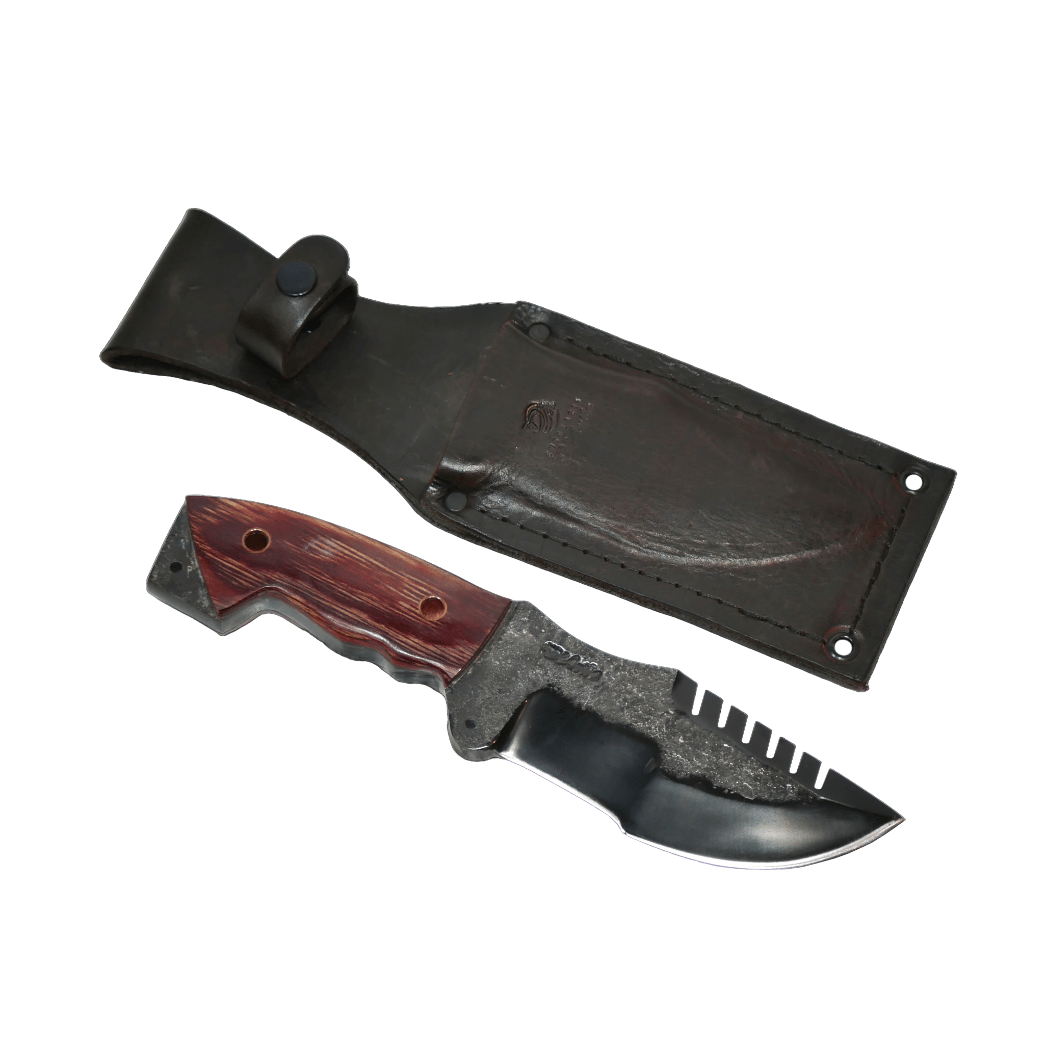 Tracker Adventure 6.5" Knife in Carbon Steel 5160, Stabilized Wood Handle - D'Avila Knives camping knife by D'Avila Australia