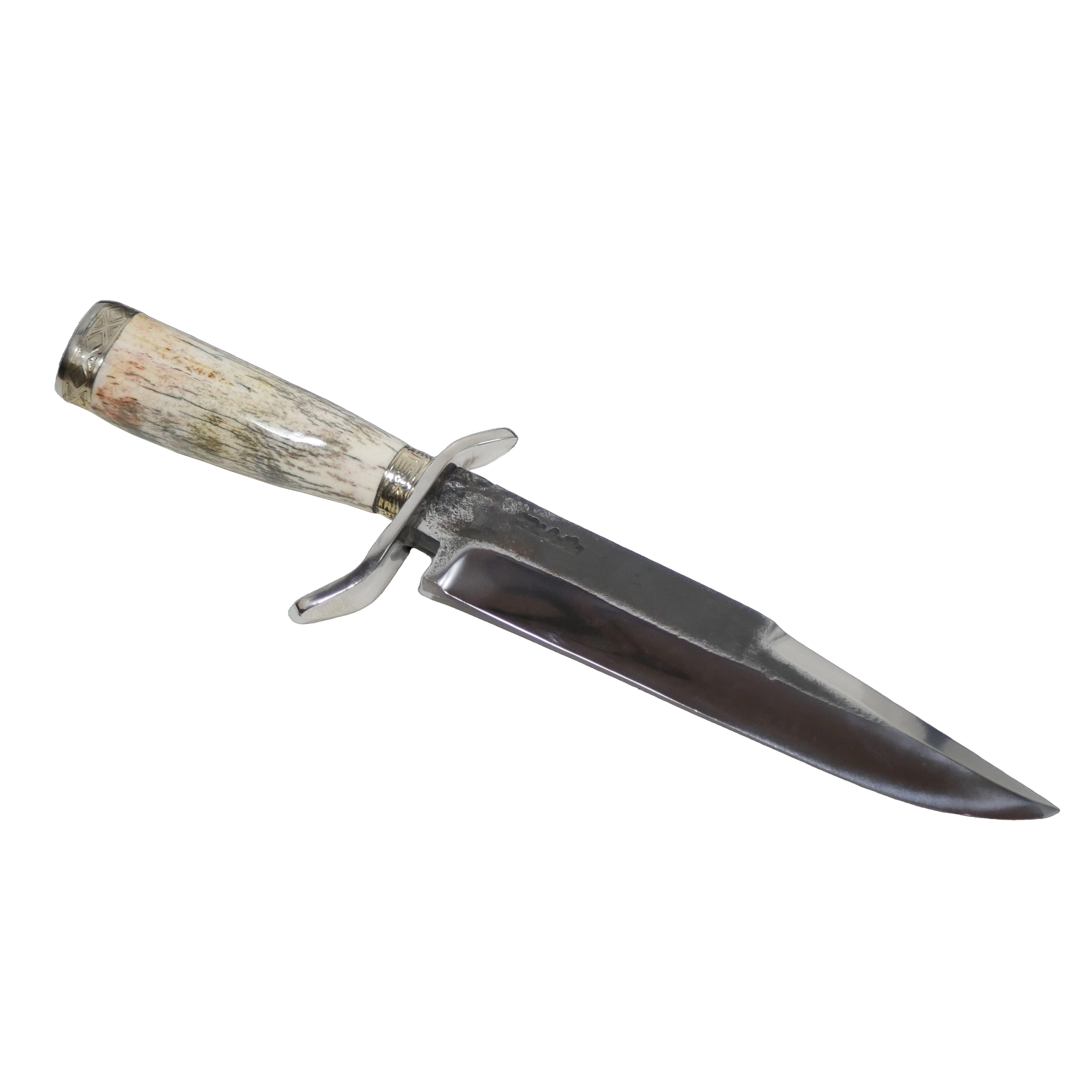 Bowie Adventure 8" Knife in Carbon Steel 5160, Bone Handle - D'Avila Knives