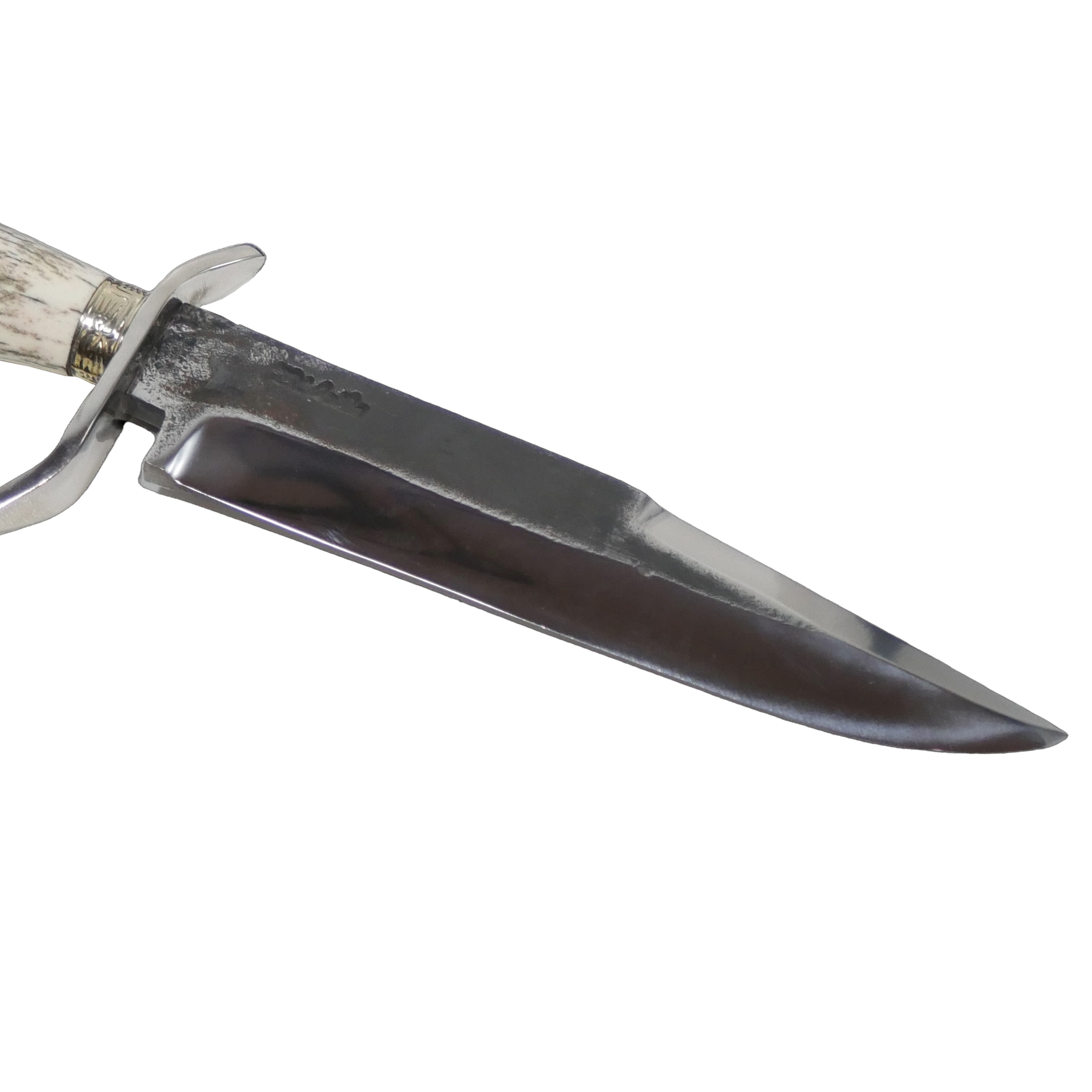 Bowie Adventure 8" Knife in Carbon Steel 5160, Bone Handle - D'Avila Knives