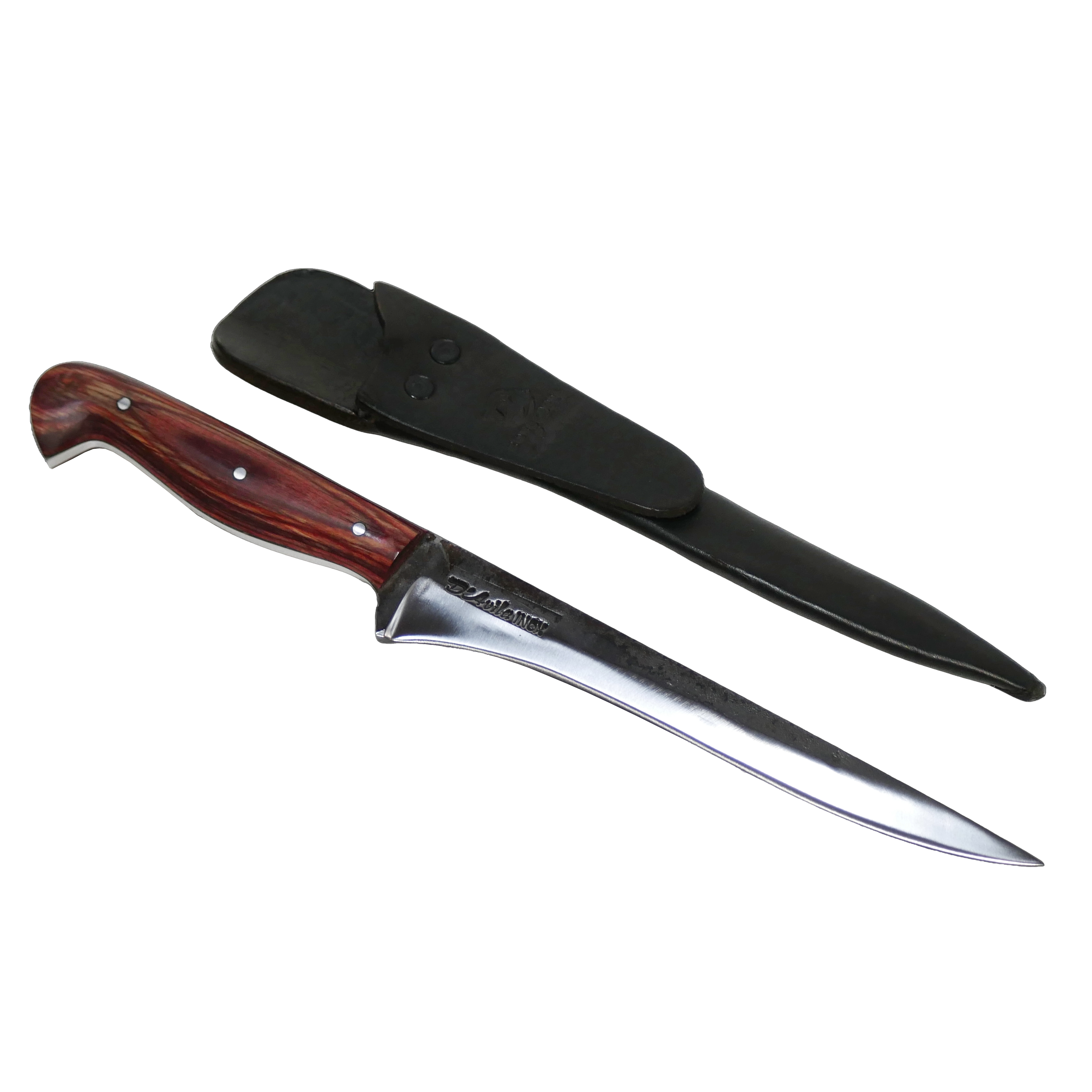 Fillet Gourmet 8" Knife in Stainless Steel 420, Stabilized Wood Handle - D'Avila Knives
