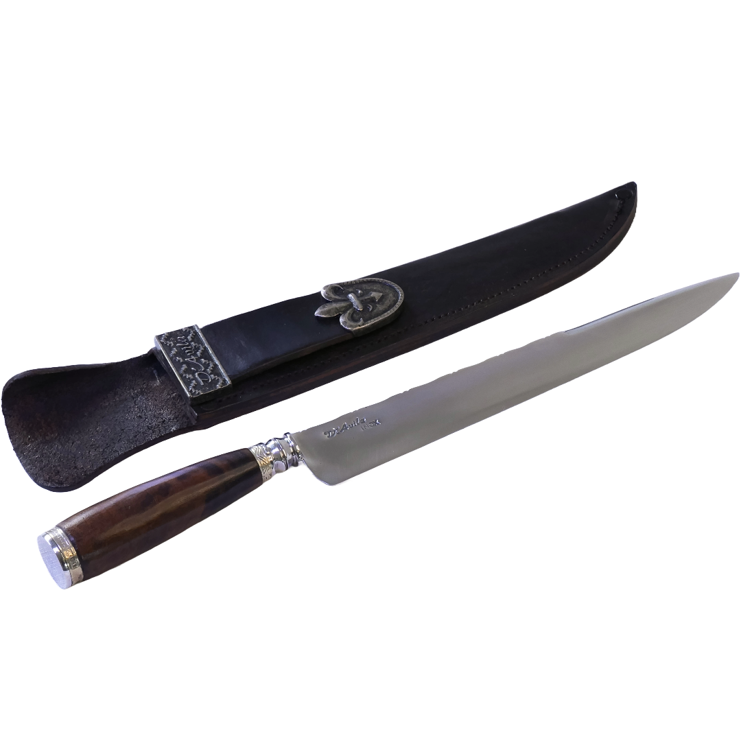 Torneada Barbecue 10" Knife in Stainless Steel 420, Wooden Handle - D'Avila Knives