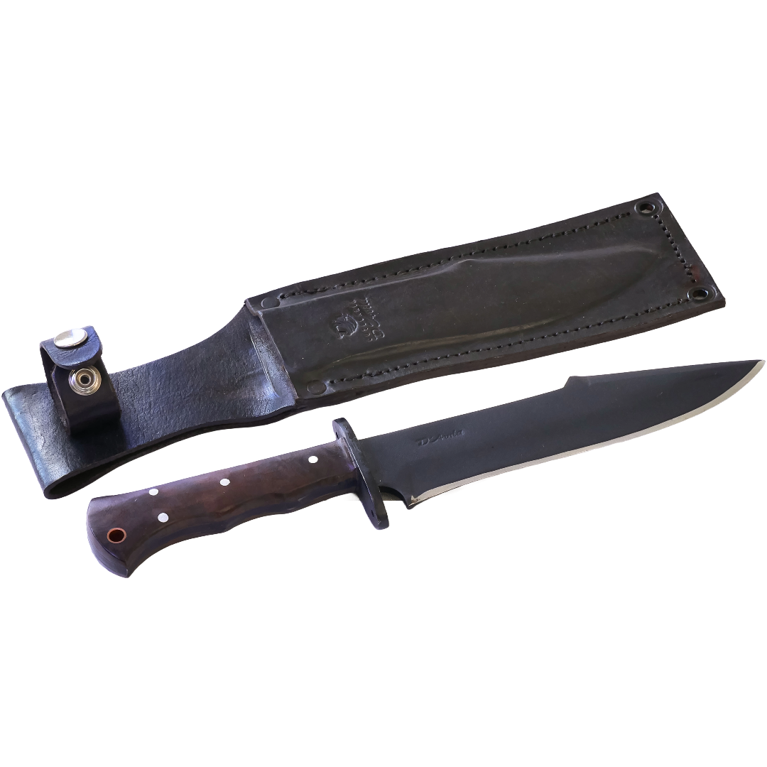 Amazonia Adventure 8" Knife in Carbon Steel 5160, Wooden Handle - D'Avila Knives