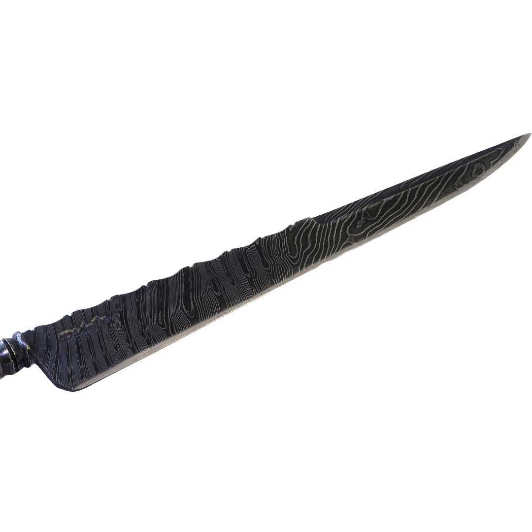 Nordestina Damascus 10" Knife in Damascus Steel, Bovine Bone Handle - D'Avila Knives
