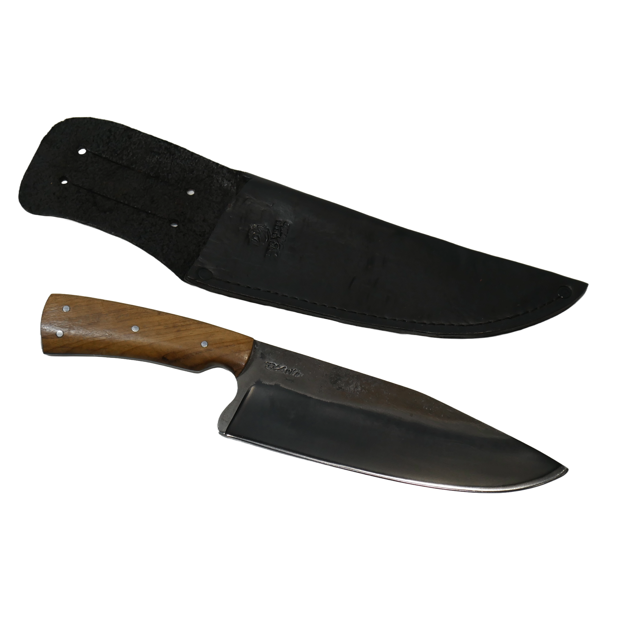 Big Chef Gourmet 8" Knife in Carbon Steel 5160, Wooden Handle - D'Avila Knives