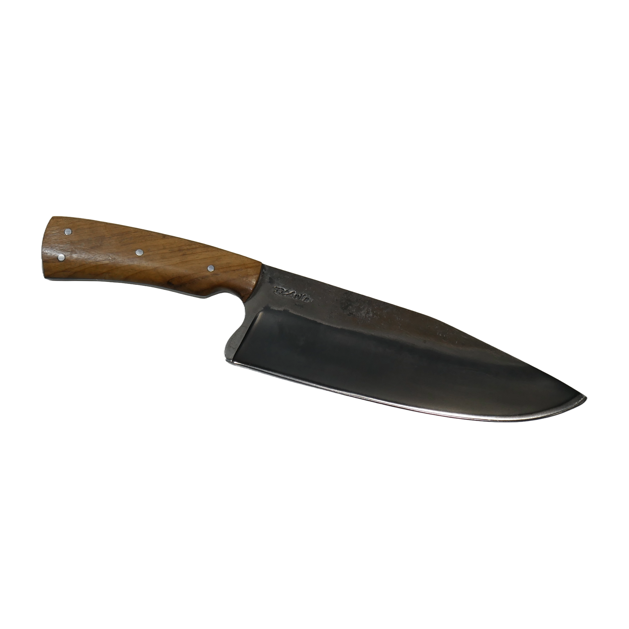 Big Chef Gourmet 8" Knife in Carbon Steel 5160, Wooden Handle - D'Avila Knives