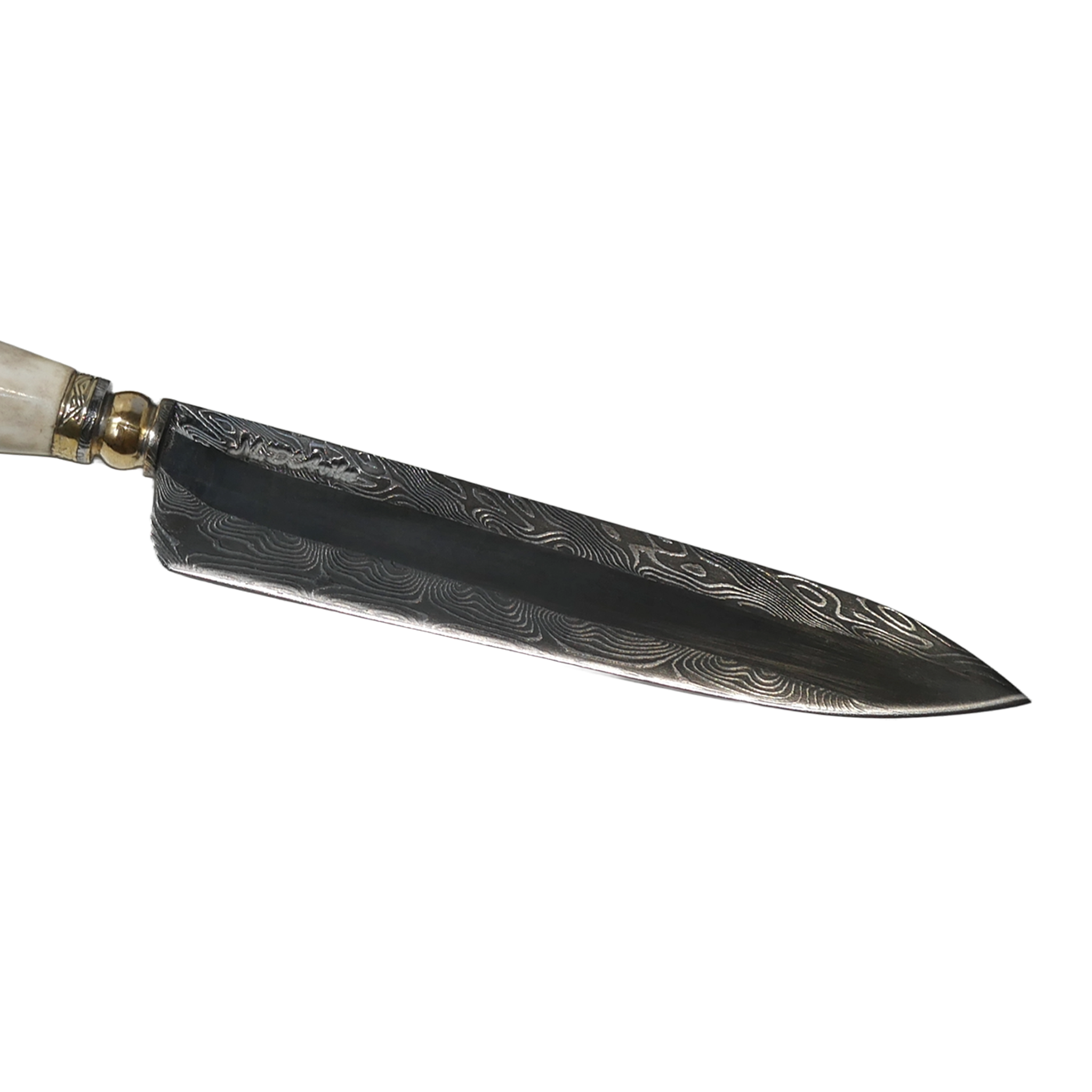 Premium M. D'Avila 8" Knife in Damascus Steel, Argentine Deer Horn Handle - D'Avila Knives