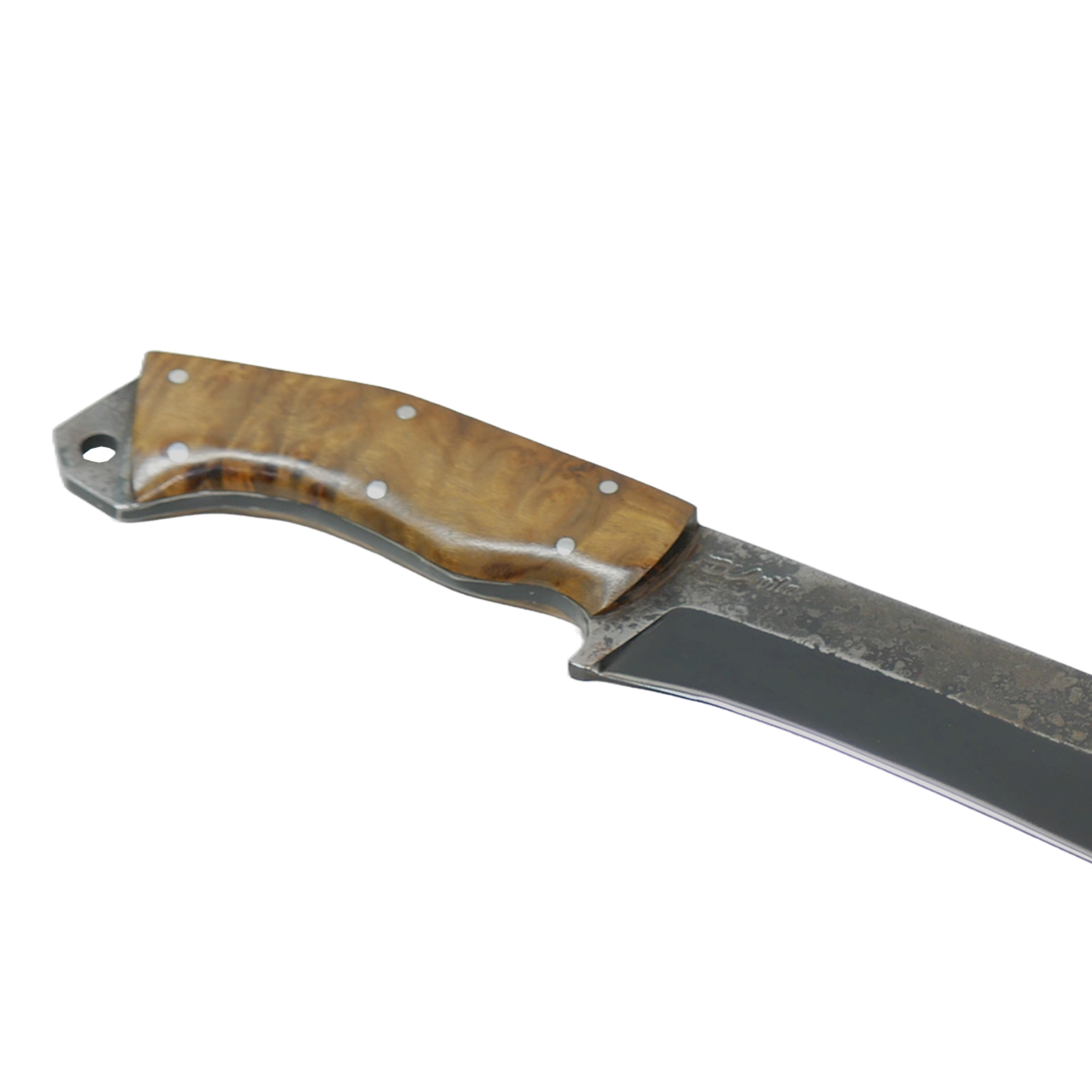 Selva Adventure 12" Knife in Carbon Steel 5160, Wooden Handle - D'Avila Knives