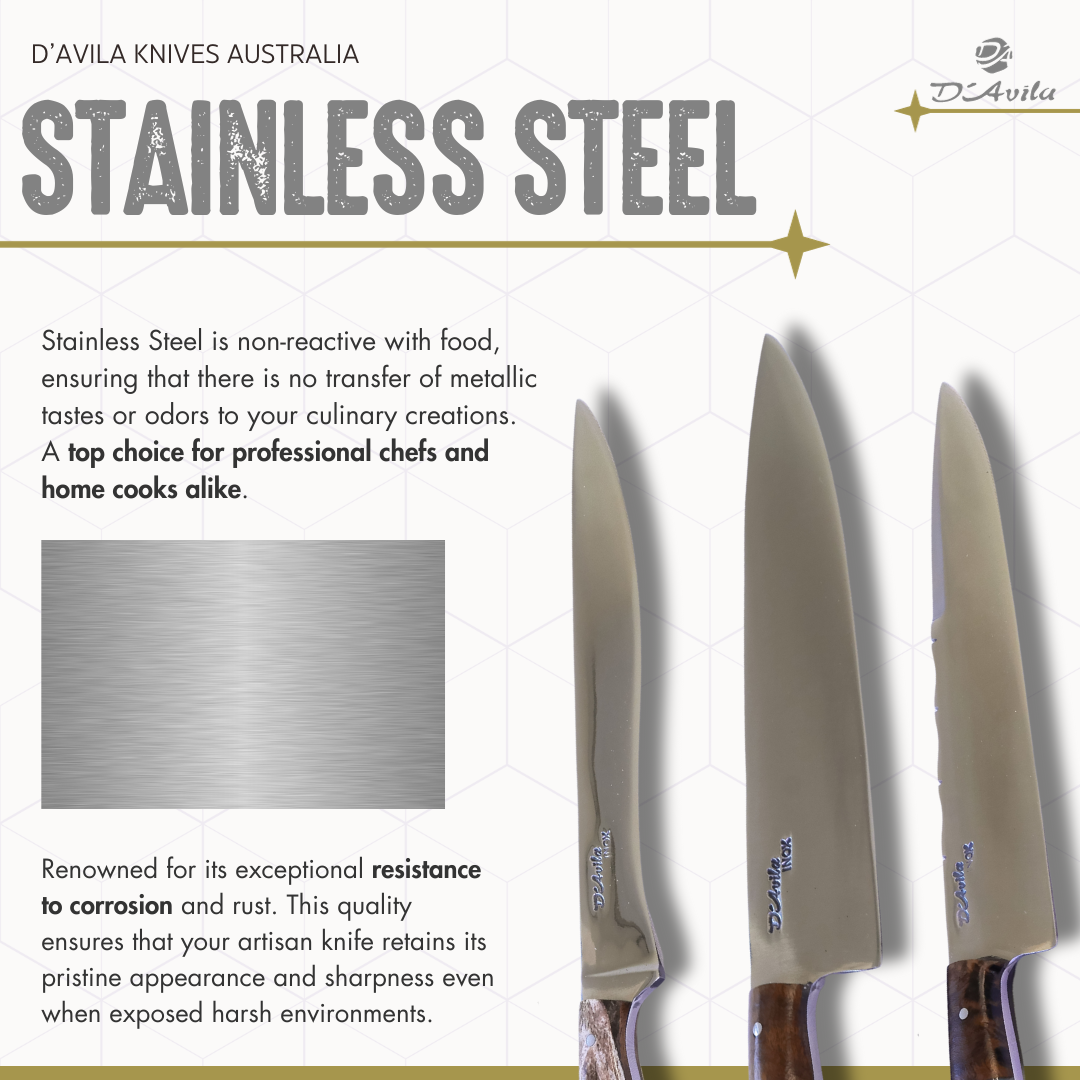 Kit Gourmet 10" Knife and Fork in Stainless Steel 420, Hybrid Handle - D'Avila Knives