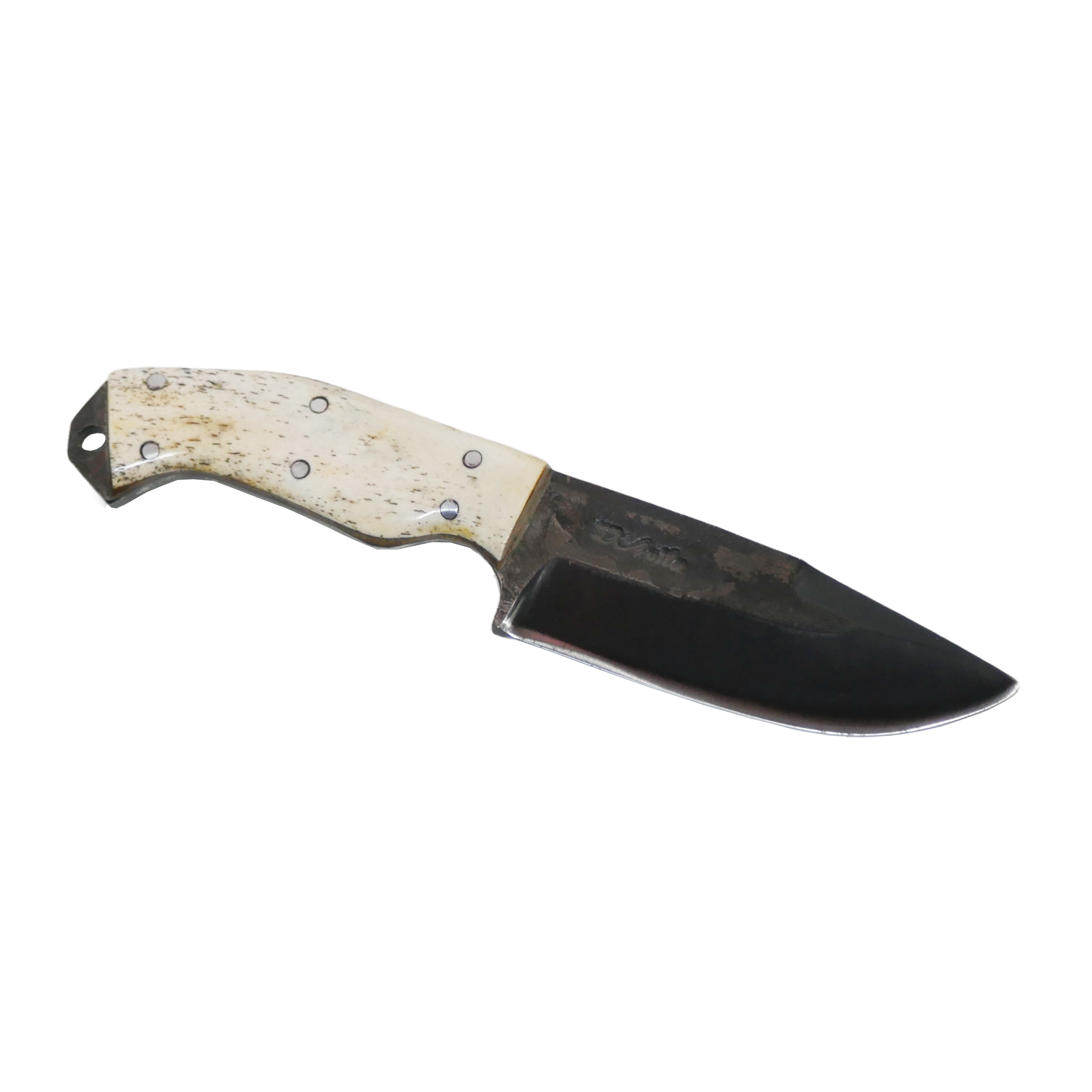 Minas Adventure 4" Knife in Carbon Steel 5160, Bovine Bone Handle - D'Avila Knives