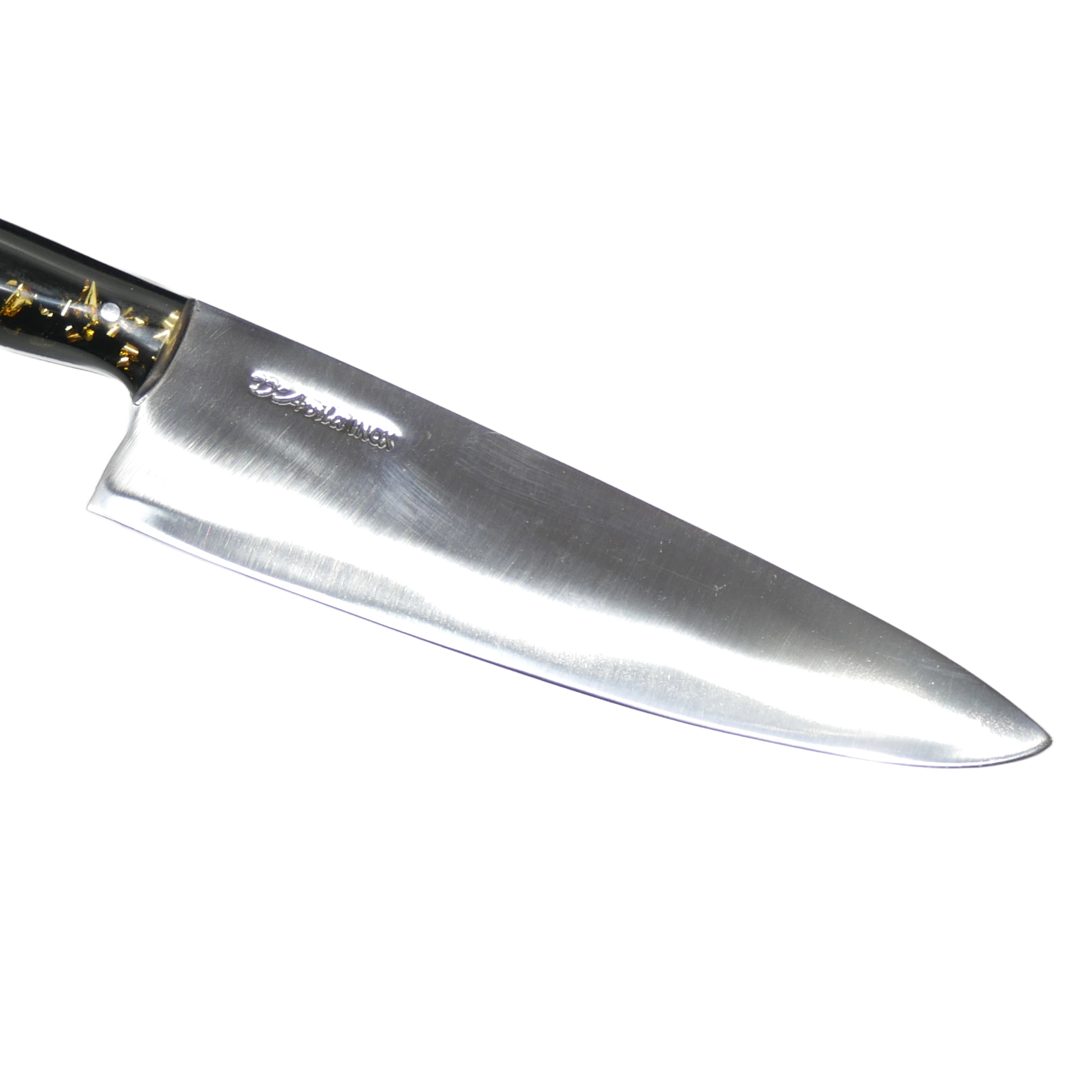 D'Avila Gourmet 8" Knife in Stainless Steel 420, Resin With Gold Leaves Handle - D'Avila Knives