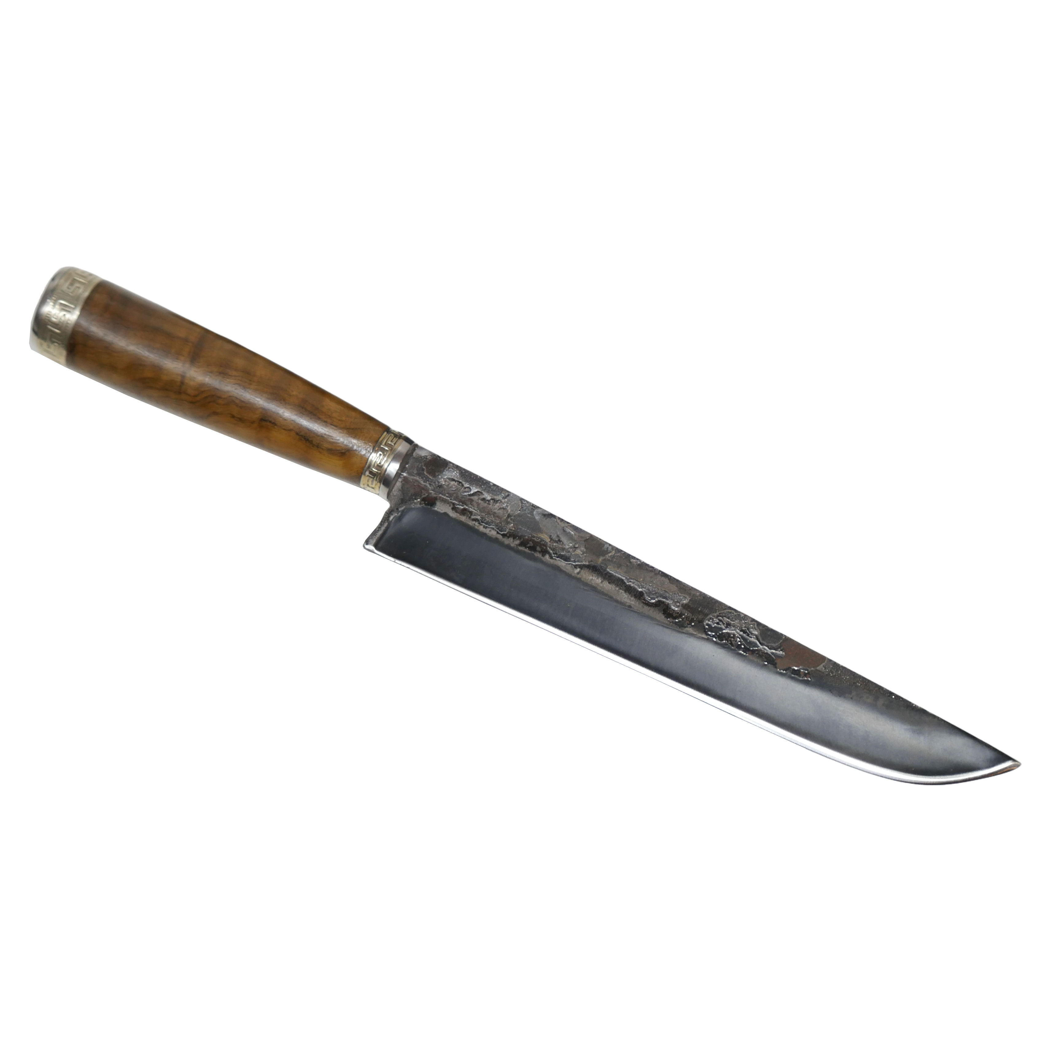 Tradicional Barbecue 8" Knife in Carbon Steel 5160, Wooden Handle - D'Avila Knives