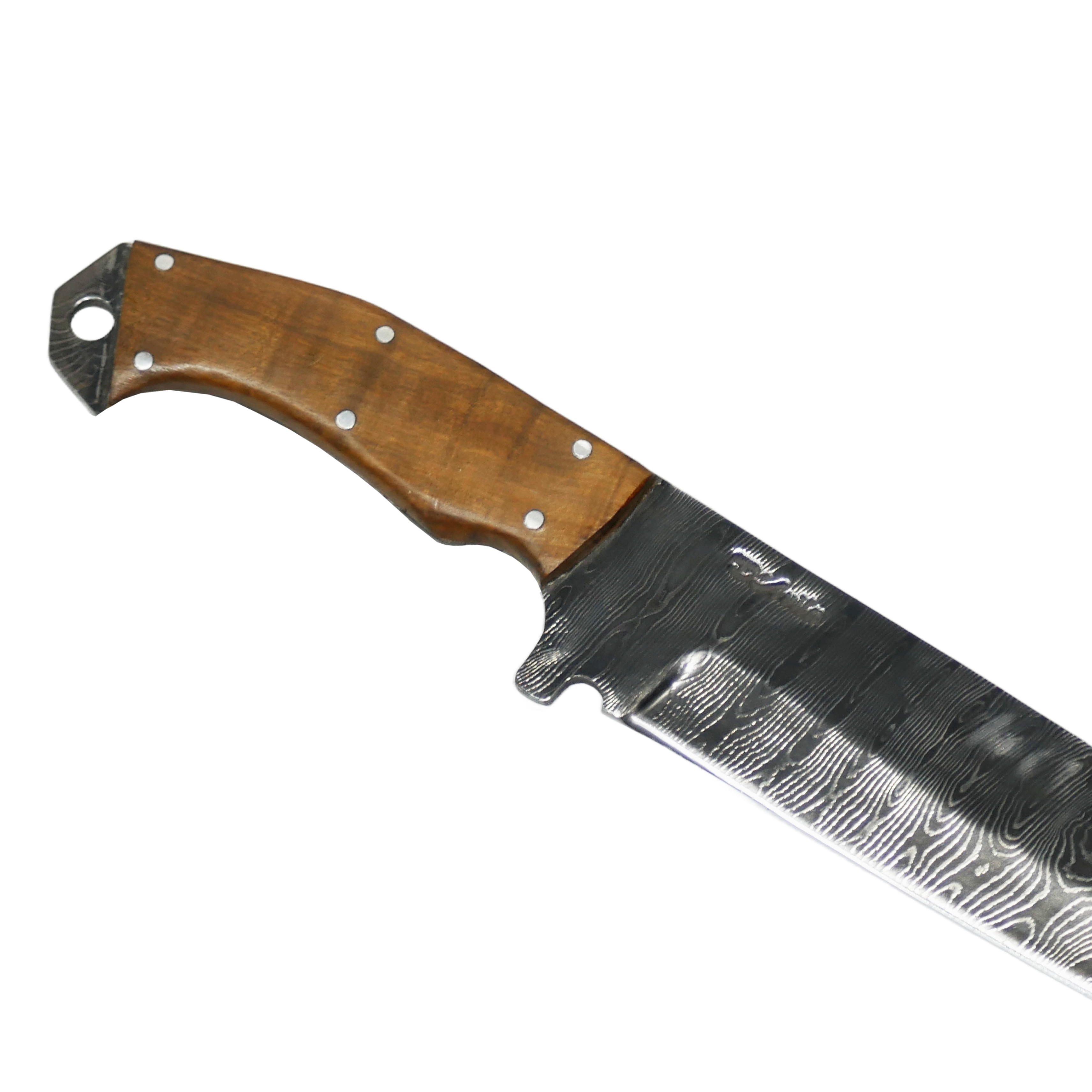 Tapes Adventure 6.5" Knife in Damascus Steel, Wooden Handle - D'Avila Knives