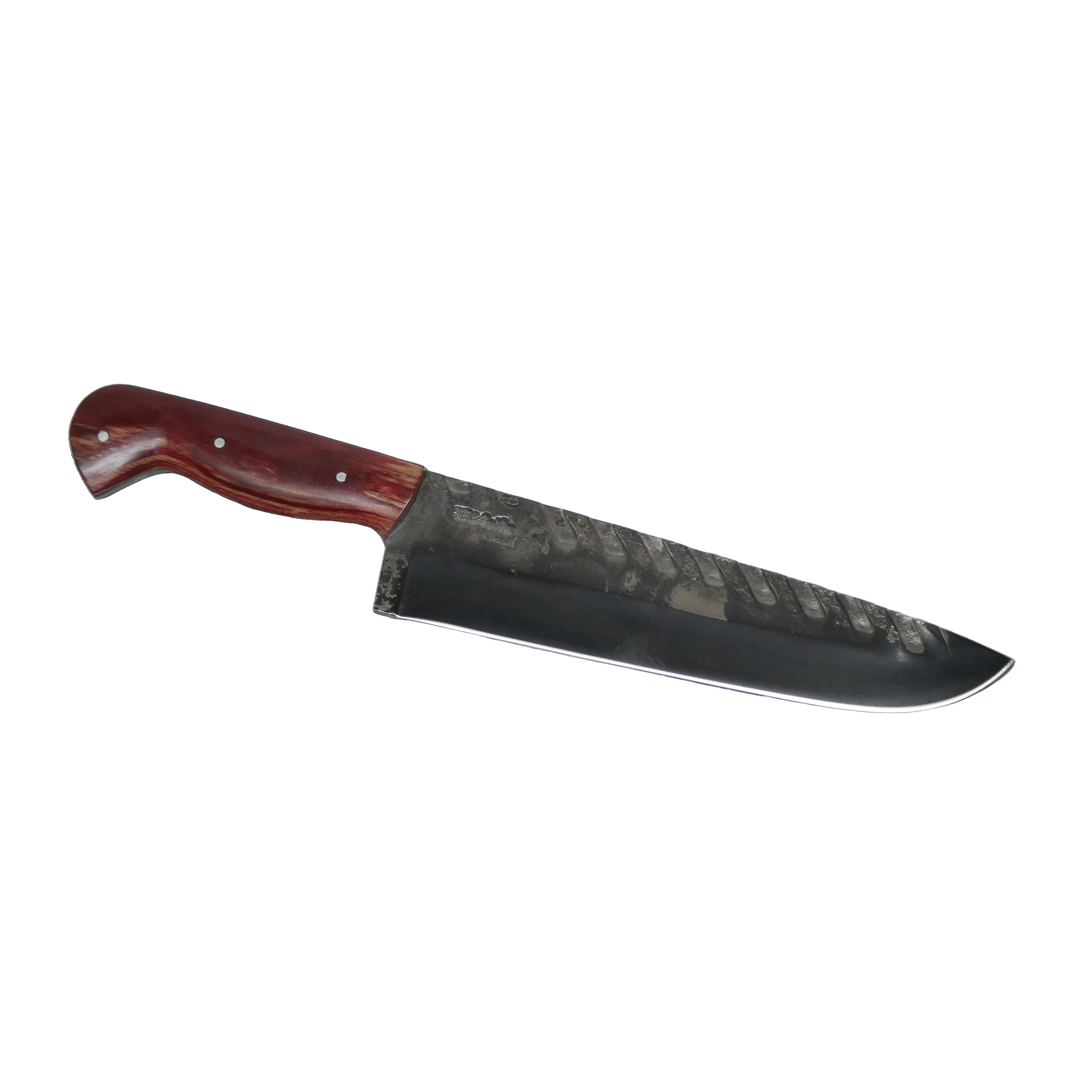 Picanheira Barbecue 8" Knife in Carbon Steel 5160, Stabilized Wood Handle - D'Avila Knives