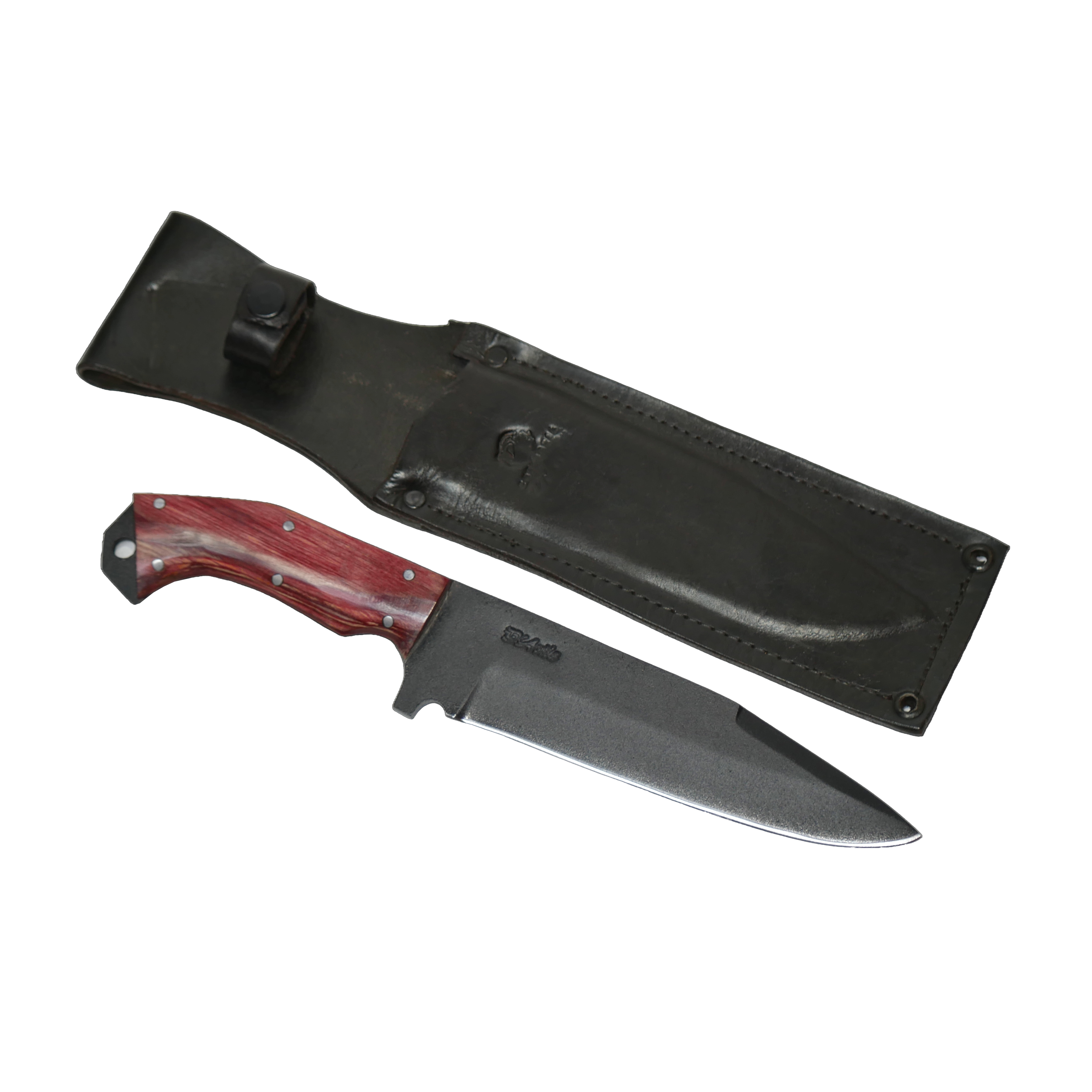 Tapes Adventure 6.5" Knife in Carbon Steel 5160, Stabilized Wood Handle - D'Avila Knives