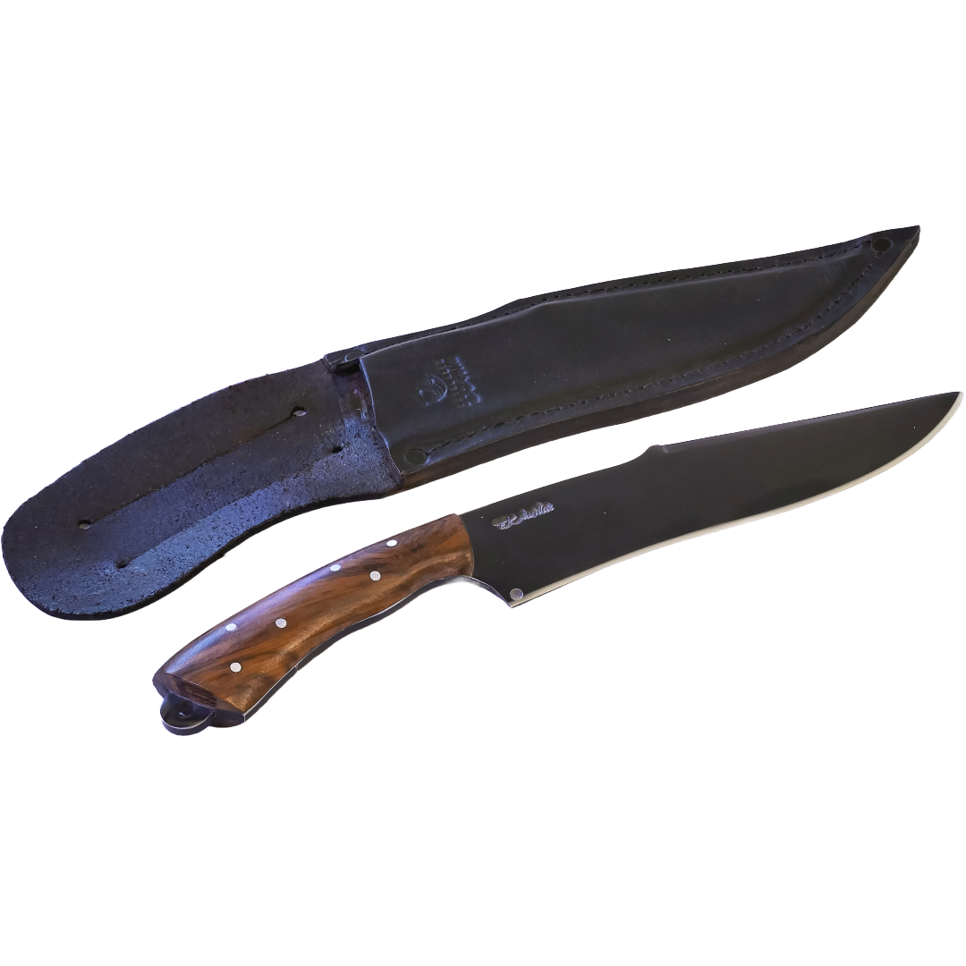 Gramado Adventure 8" Knife in Carbon Steel 5160, Wooden Handle - D'Avila Knives