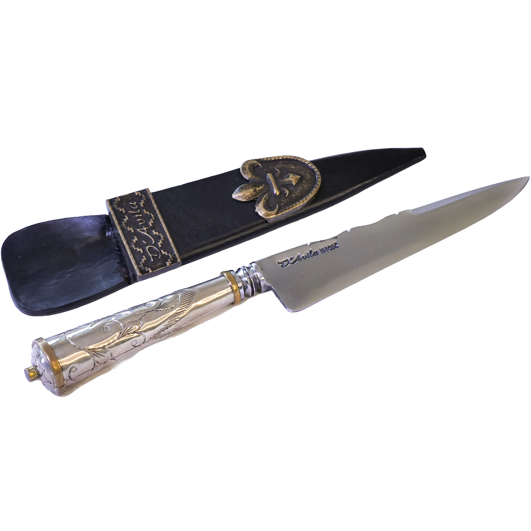 Silver Barbecue 6" Knife in Stainless Steel 420, Alpaca Handle - D'Avila Knives