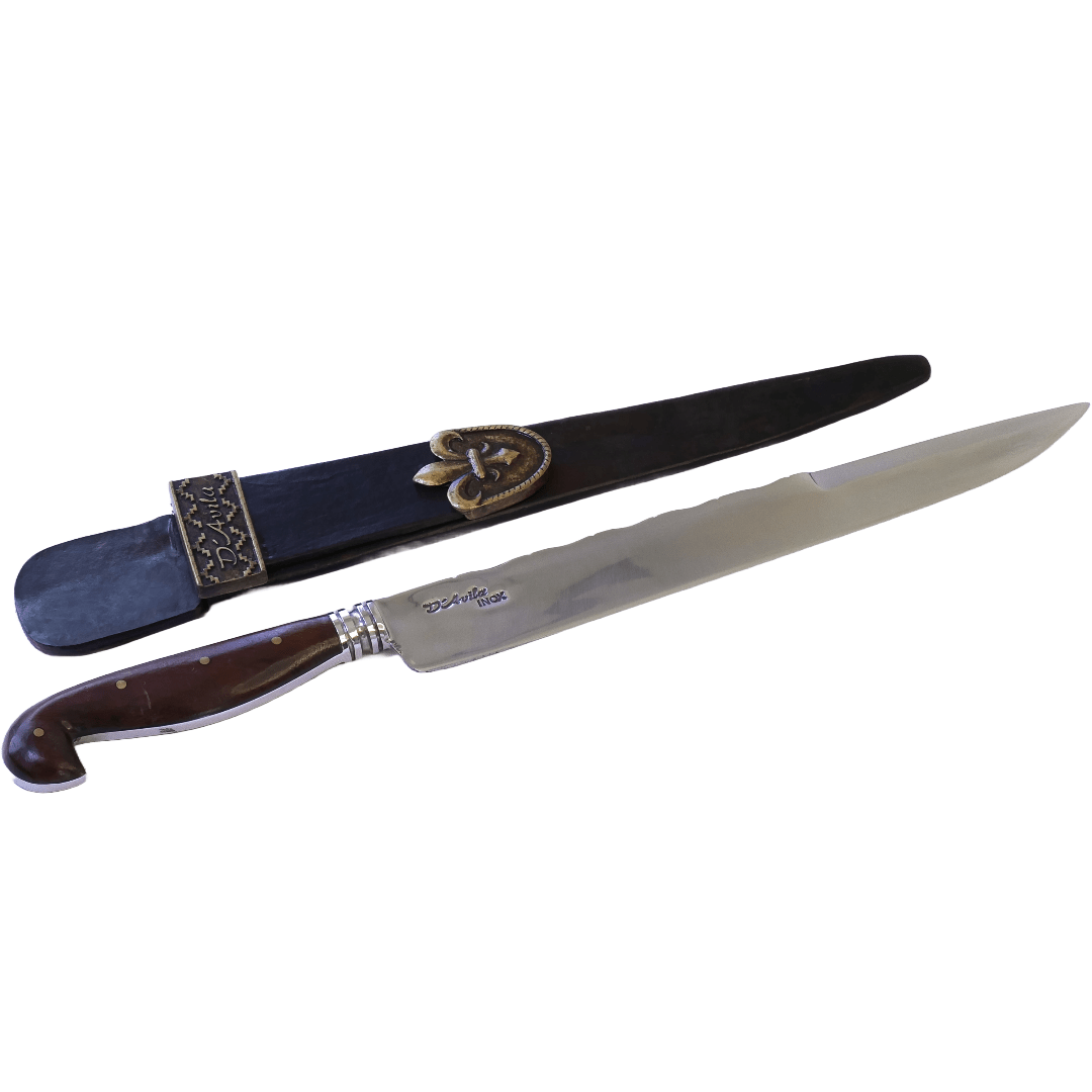 Brisket Barbecue 10" Knife in Stainless Steel 420, Wooden Handle - D'Avila Knives camping knife by D'Avila Australia