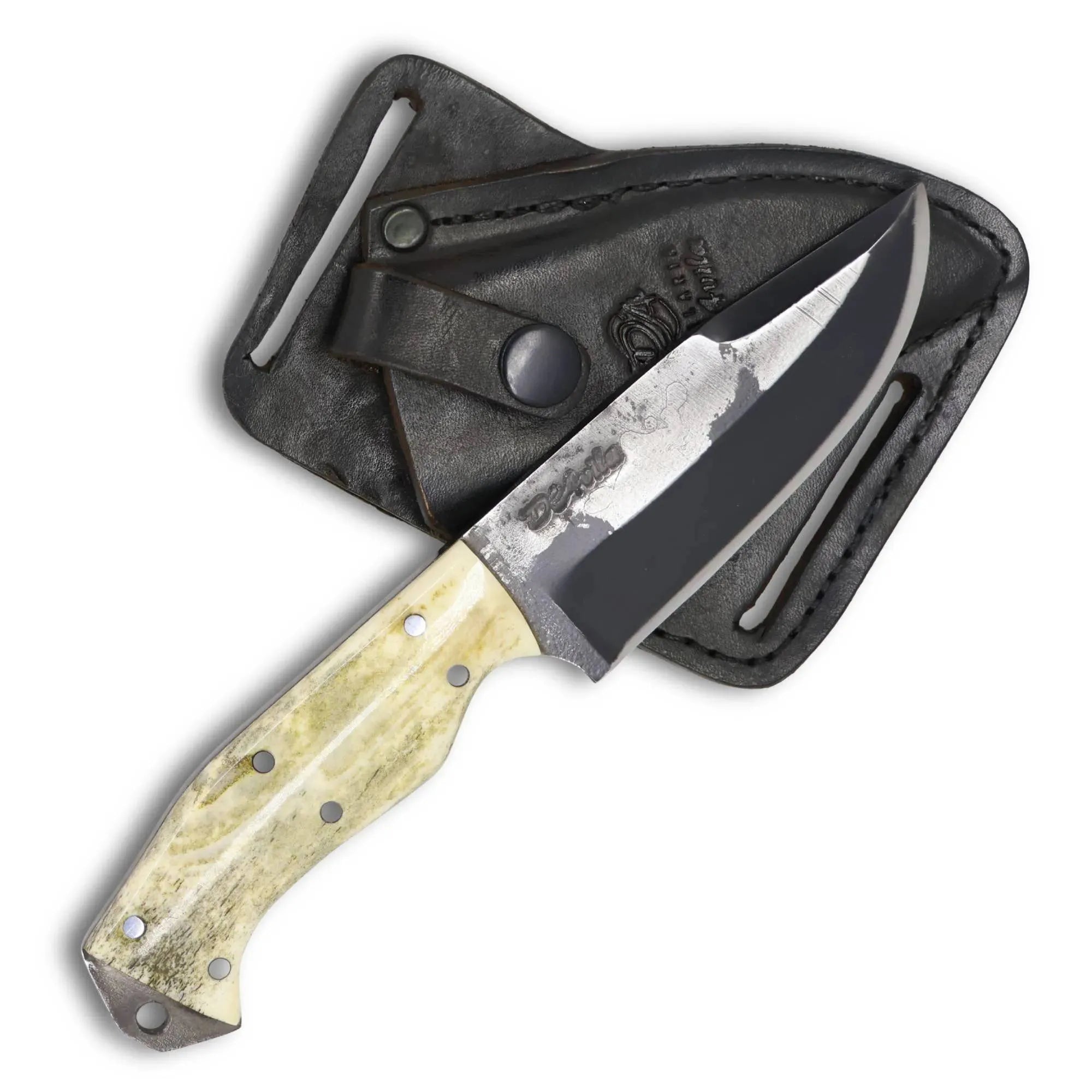 [PRE-ORDER – SHIPPING FROM AUG 31] Minas Adventure 4" Knife in Carbon Steel 5160, Bovine Bone Handle - D'Avila Knives