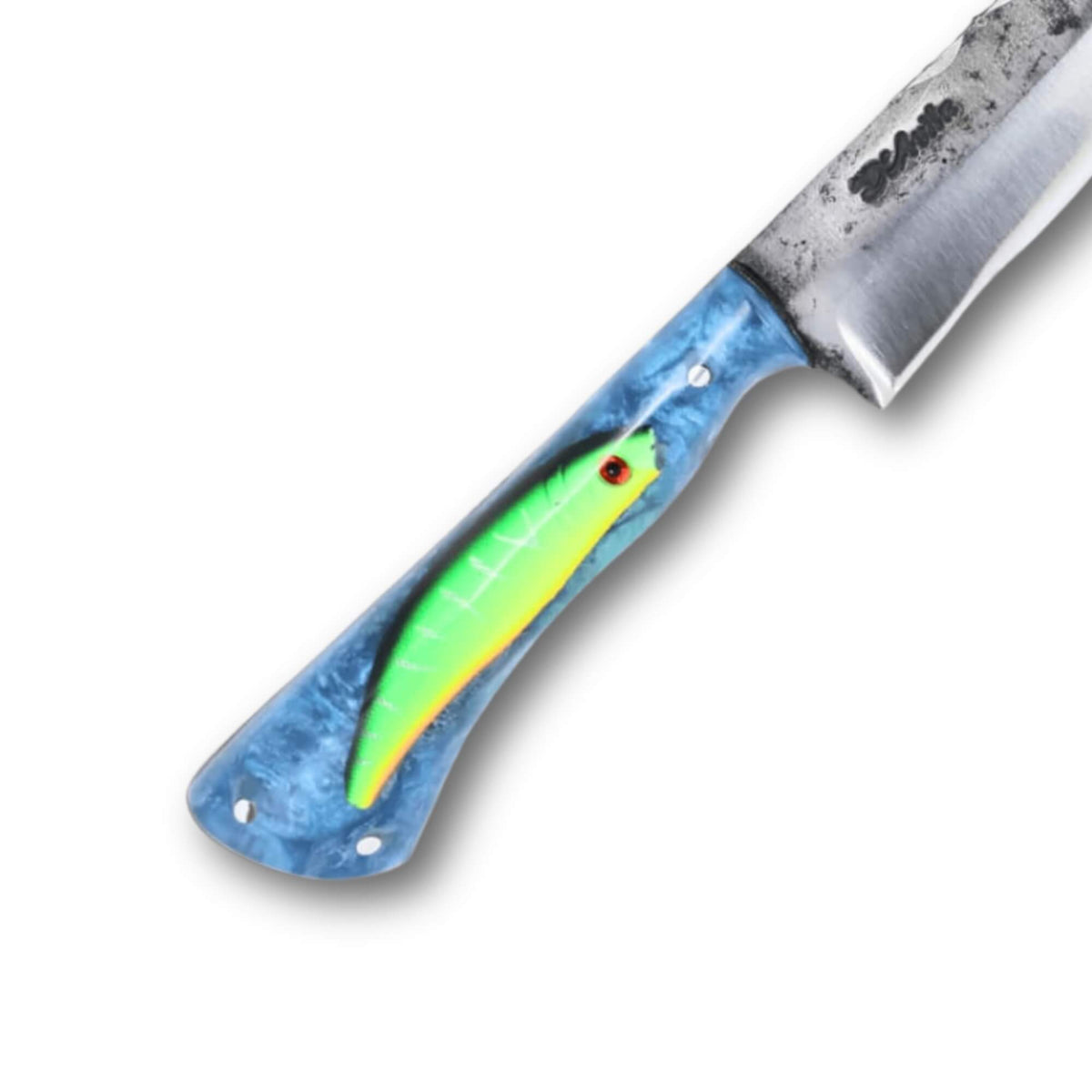 Fisherman 10" Knife in Stainless Steel 420, Fishing Lure Resin Handle - D'Avila Knives camping knife by D'Avila Australia