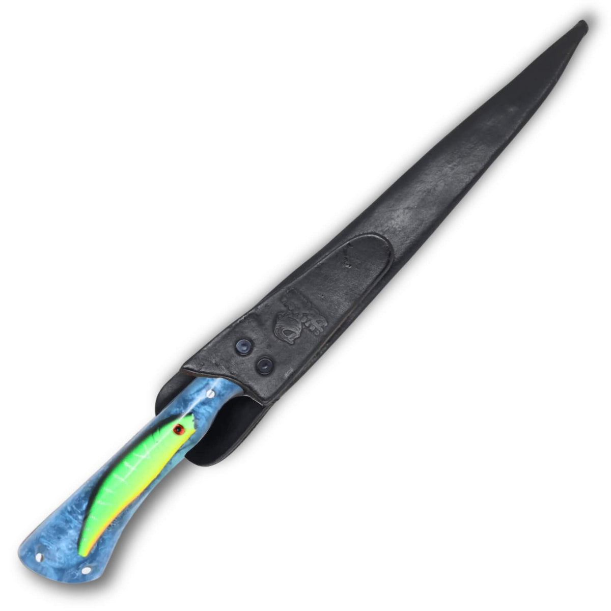 Fisherman 10" Knife in Stainless Steel 420, Fishing Lure Resin Handle - D'Avila Knives camping knife by D'Avila Australia