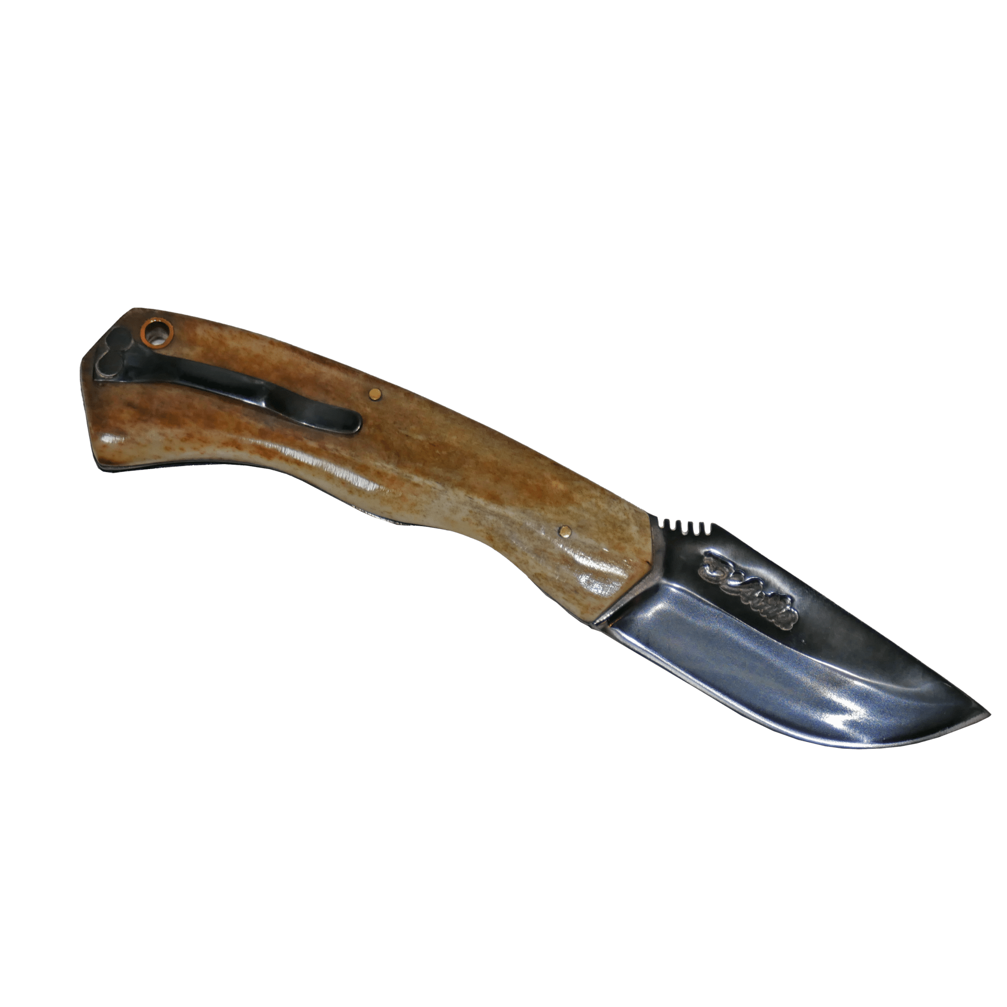 Mountain Adventure 3" Pocket Knife in Carbon Steel 5160, Bovine Bone Handle - D'Avila Knives camping knife by D'Avila Australia