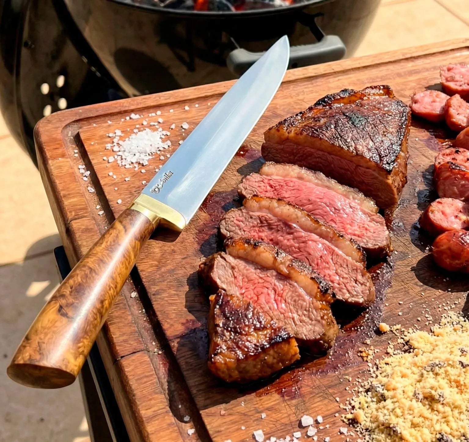 [PRE - ORDER – SHIPPING FROM APRIL 30] Parrillera Bbq 8" Knife in Stainless Steel 420, Wooden Handle - D'Avila Knives camping knife by D'Avila Australia