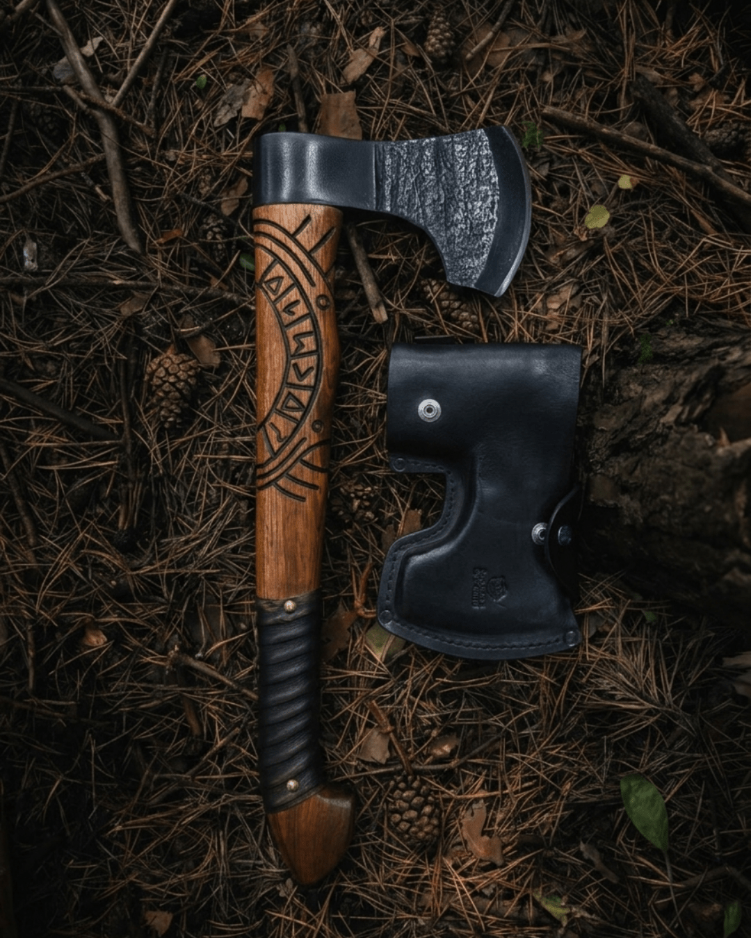 [PRE - ORDER – SHIPPING FROM MARCH 31] D'Avila Viking Adventure Axe in Carbon Steel 5160, Wood Handle - D'Avila Knives camping knife by D'Avila Australia