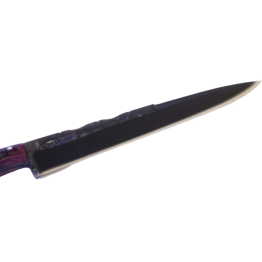 Sorocabana Barbecue 8" Knife in Carbon Steel 5160, Purpleheart Wood Handle - D'Avila Knives