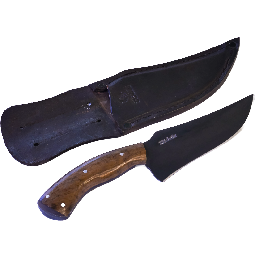 Coreadeira Adventure 6" Knife in Carbon Steel 5160, Wooden Handle - D'Avila Knives