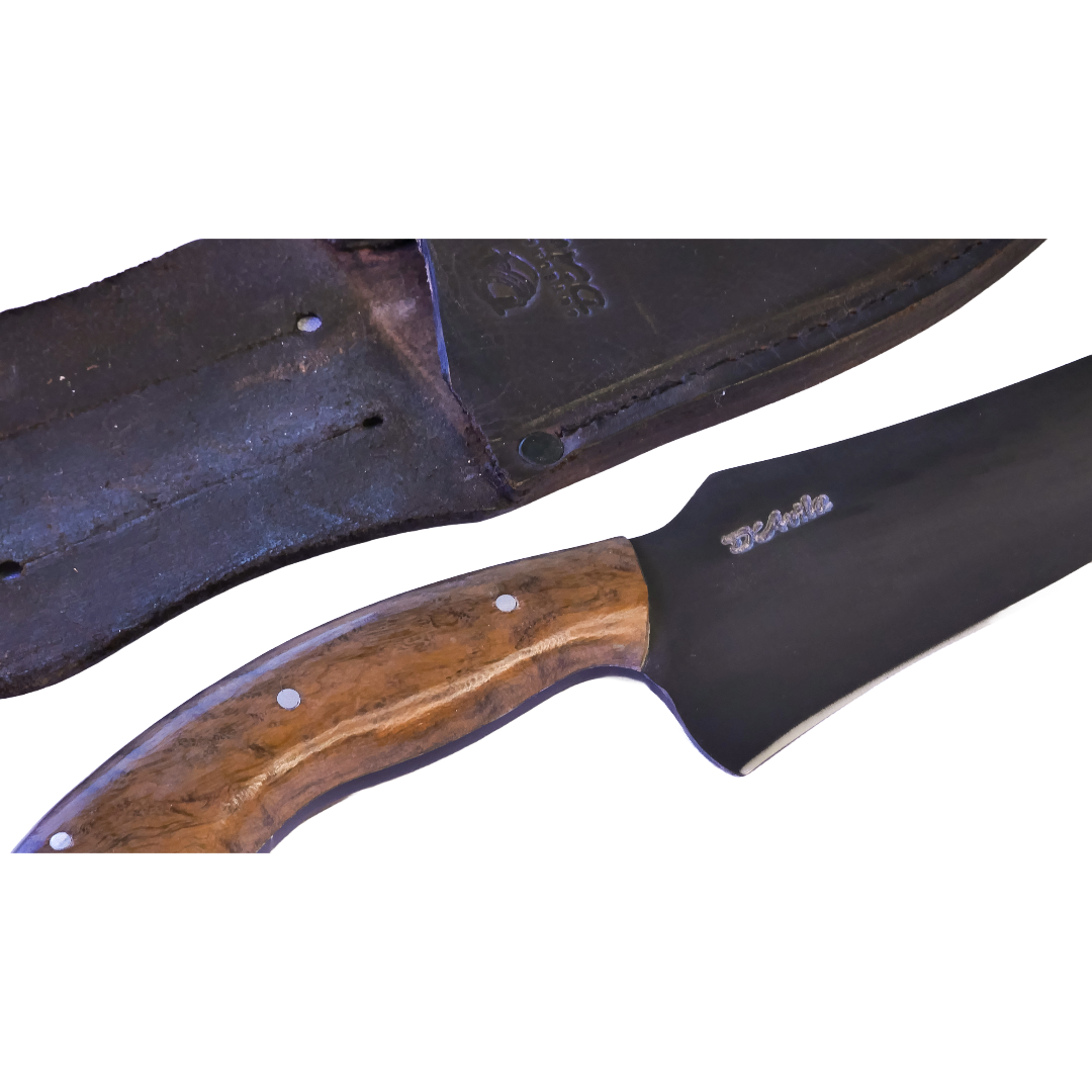 Coreadeira Adventure 6" Knife in Carbon Steel 5160, Wooden Handle - D'Avila Knives