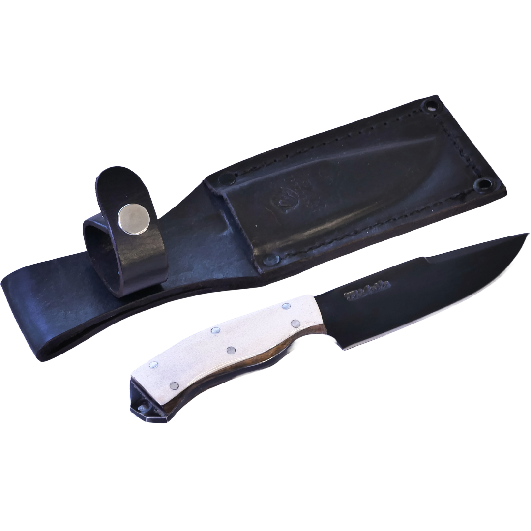 Minas Adventure 4" Knife in Carbon Steel 5160, Bovine Bone Handle - D'Avila Knives