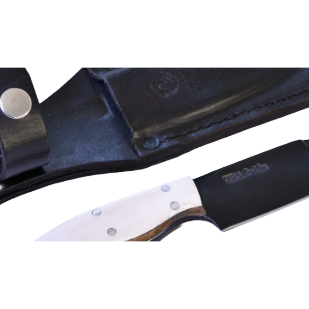 Minas Adventure 4" Knife in Carbon Steel 5160, Bovine Bone Handle - D'Avila Knives