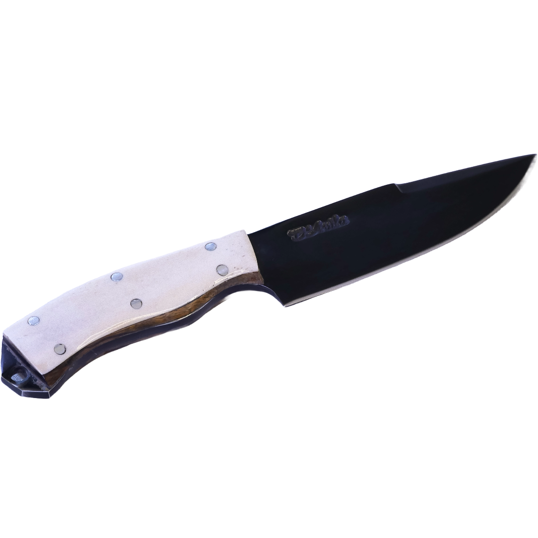 Minas Adventure 4" Knife in Carbon Steel 5160, Bovine Bone Handle - D'Avila Knives