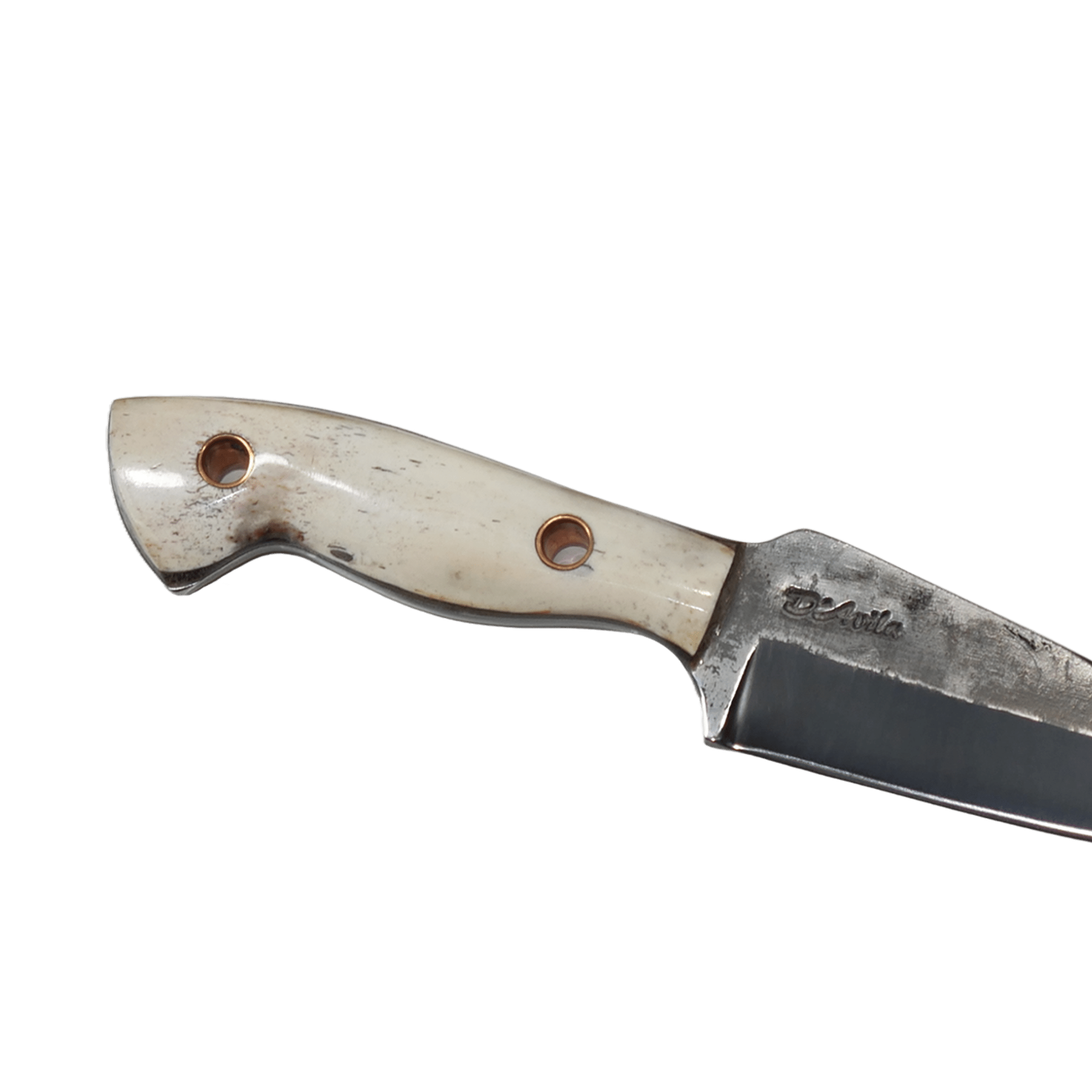 Skinner Adventure 6" Knife in Carbon Steel 5160, Bovine Bone Handle - D'Avila Knives camping knife by D'Avila Australia