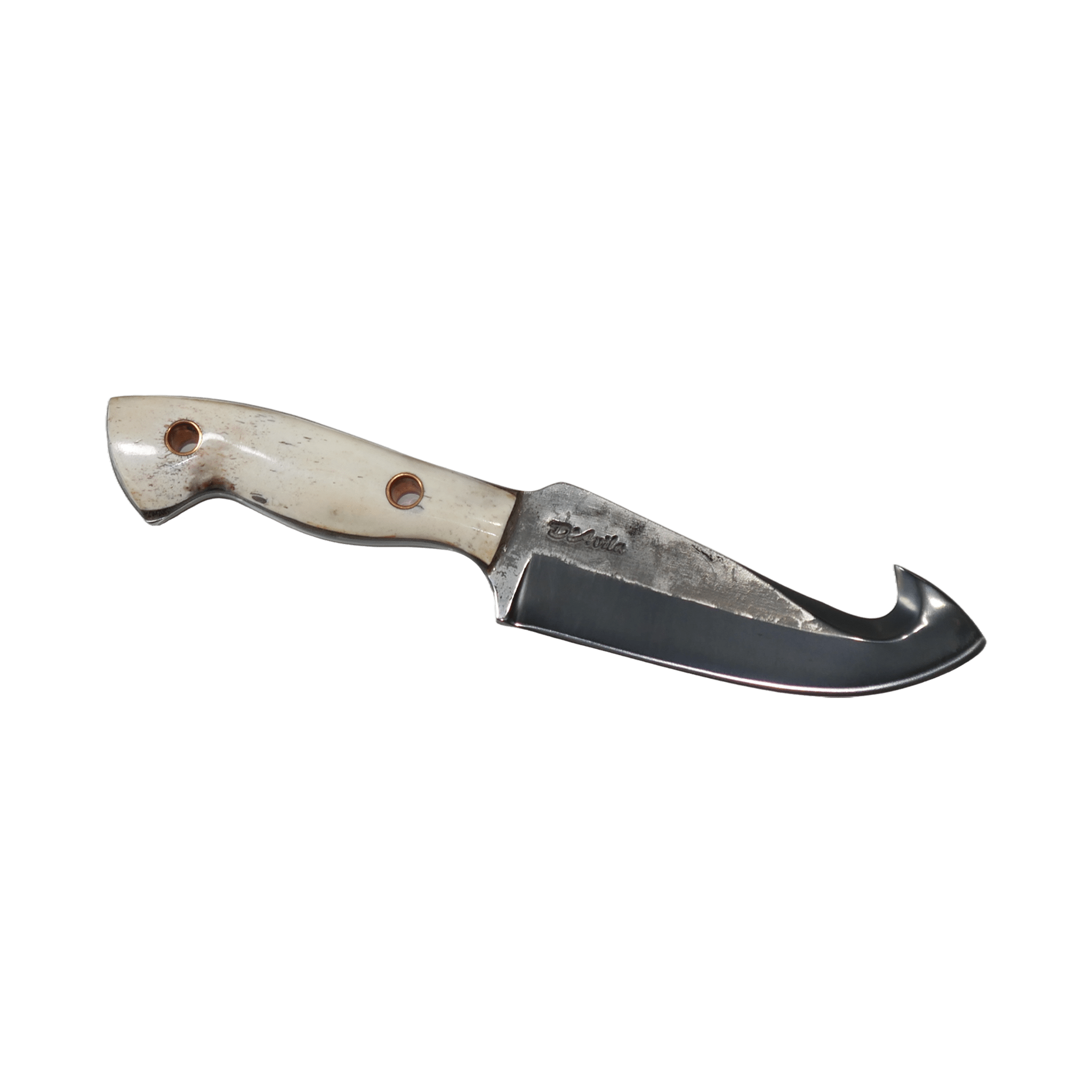 Skinner Adventure 6" Knife in Carbon Steel 5160, Bovine Bone Handle - D'Avila Knives camping knife by D'Avila Australia