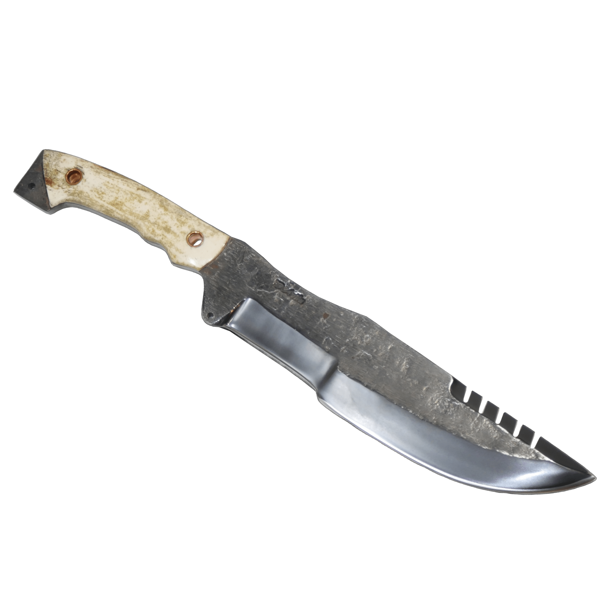 Tracker Adventure 10" Knife in Carbon Steel 5160, Bovine Bone Handle - D'Avila Knives camping knife by D'Avila Australia