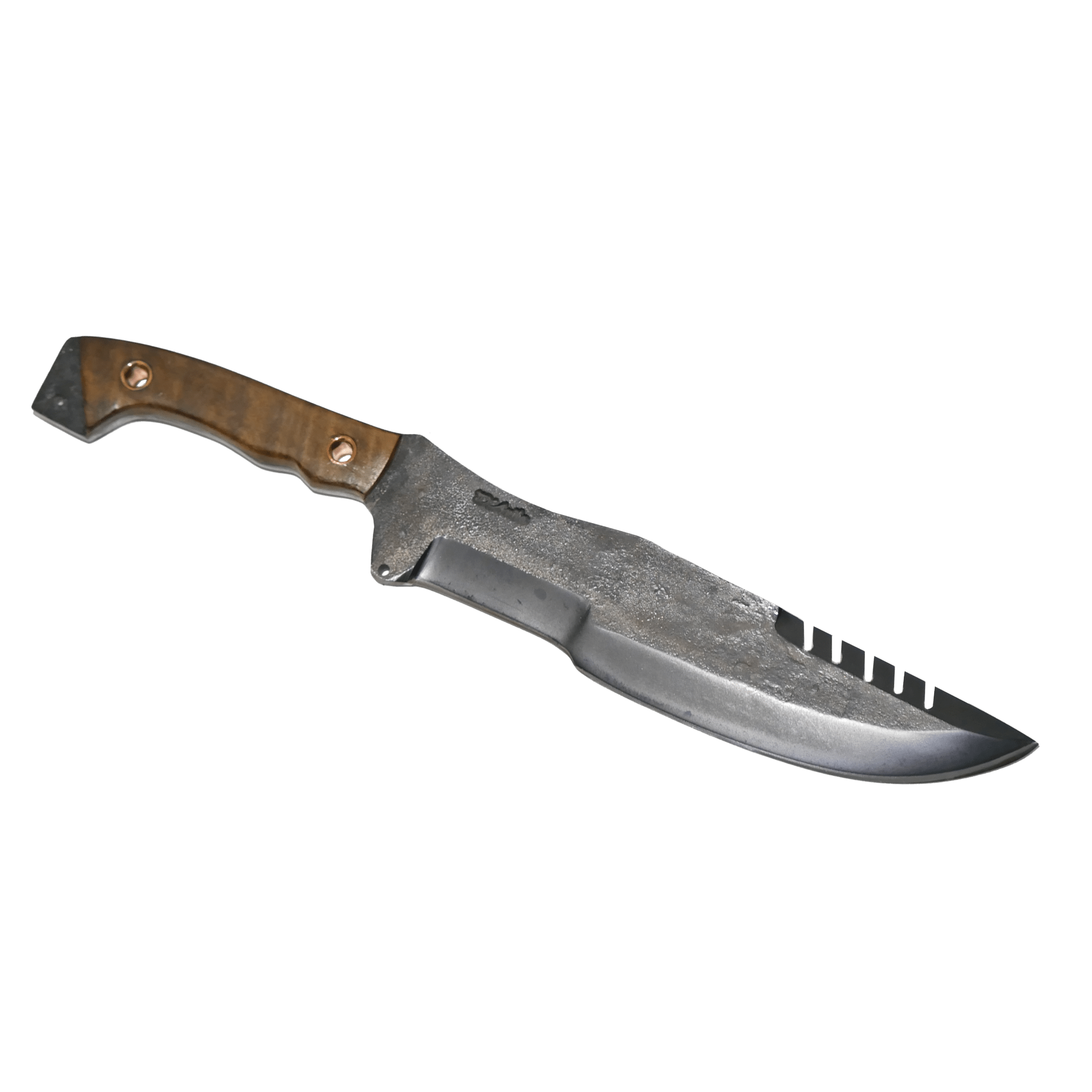 D'Avila Tracker 10" Knife – Handmade Outdoor Blade in 5160 Carbon Steel with Wooden Handle